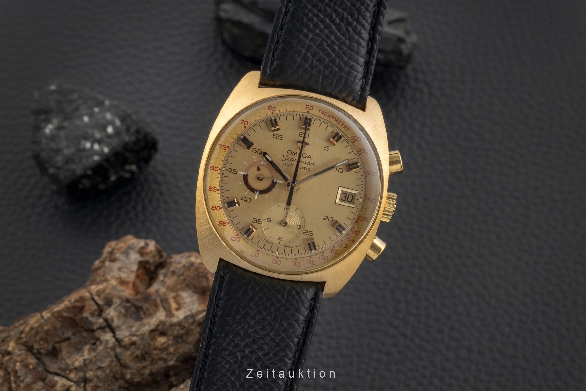 Omega Seamaster chronograph gilt-brass automatic men's watch 176.007 Vintage  [2600148]