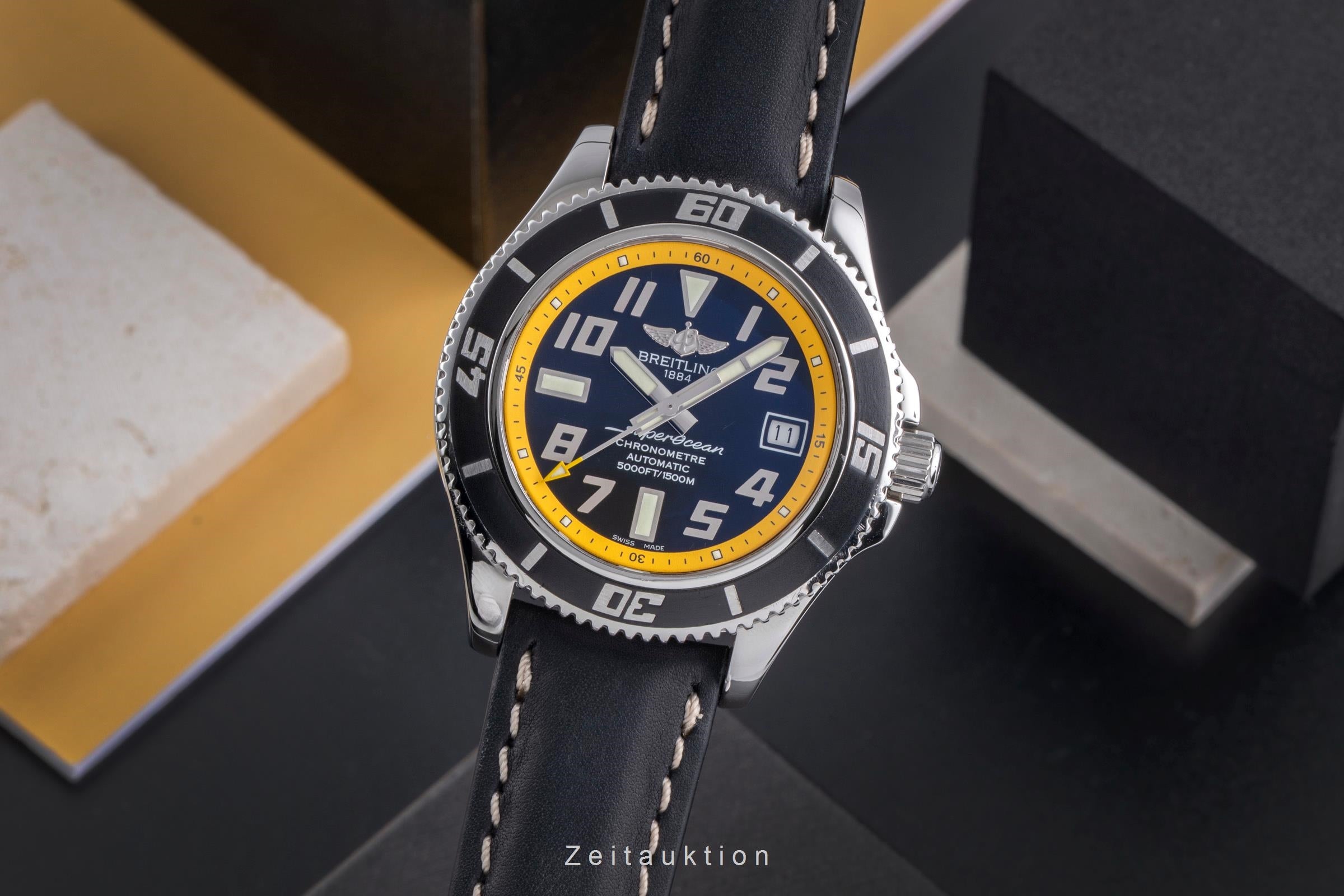Breitling Superocean 42 Black Dial Edelstahl Automatik Herrenuhr Ref. A17364  [2600150]