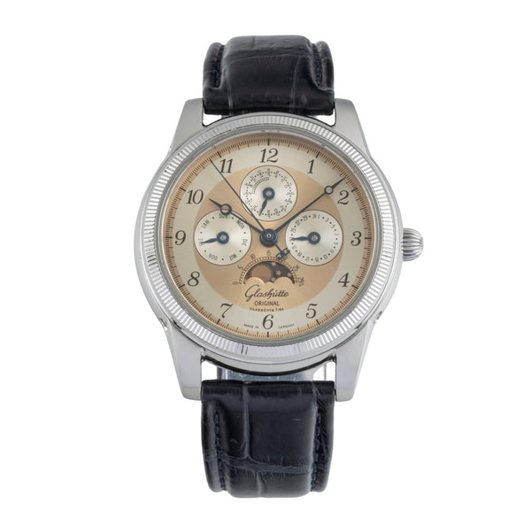 Glashütte 1845 Stahl Handaufzug Herrenuhr Ref. 1-49-01-03-01-04 B&P 1998 [2600151]