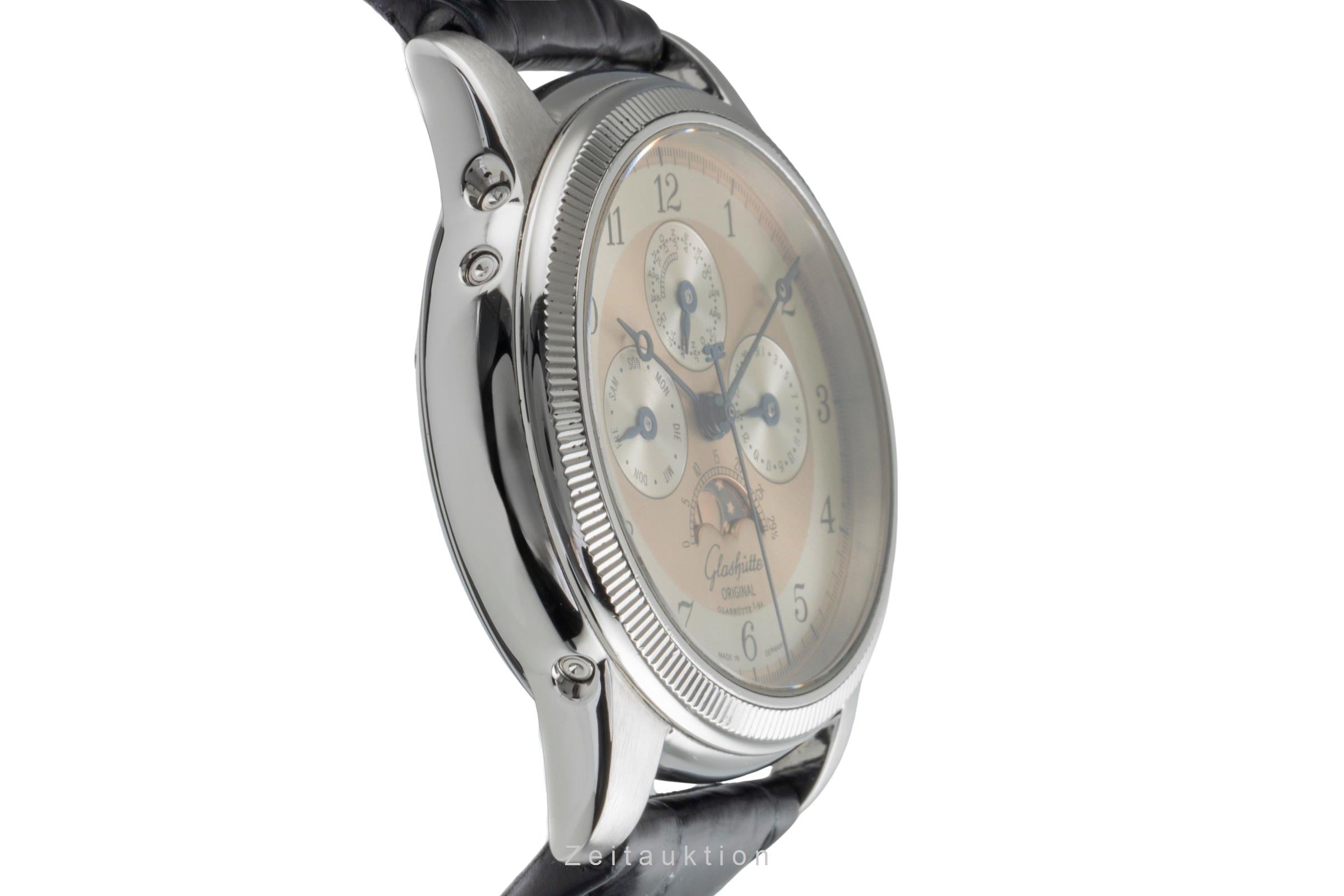 Glashütte 1845 Stahl Handaufzug Herrenuhr Ref. 1-49-01-03-01-04 B&P 1998 [2600151]