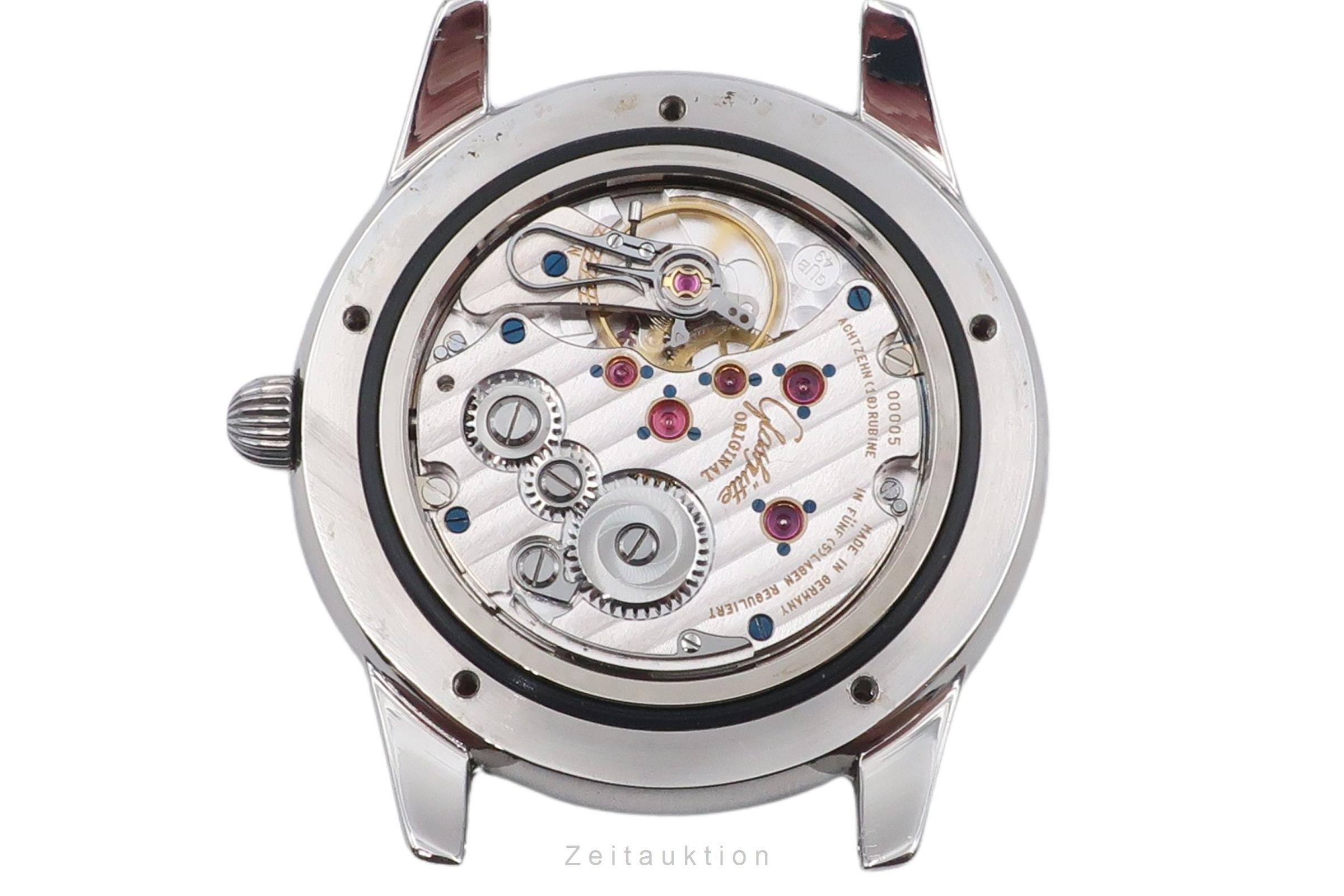 Glashütte 1845 Stahl Handaufzug Herrenuhr Ref. 1-49-01-03-01-04 B&P 1998 [2600151]