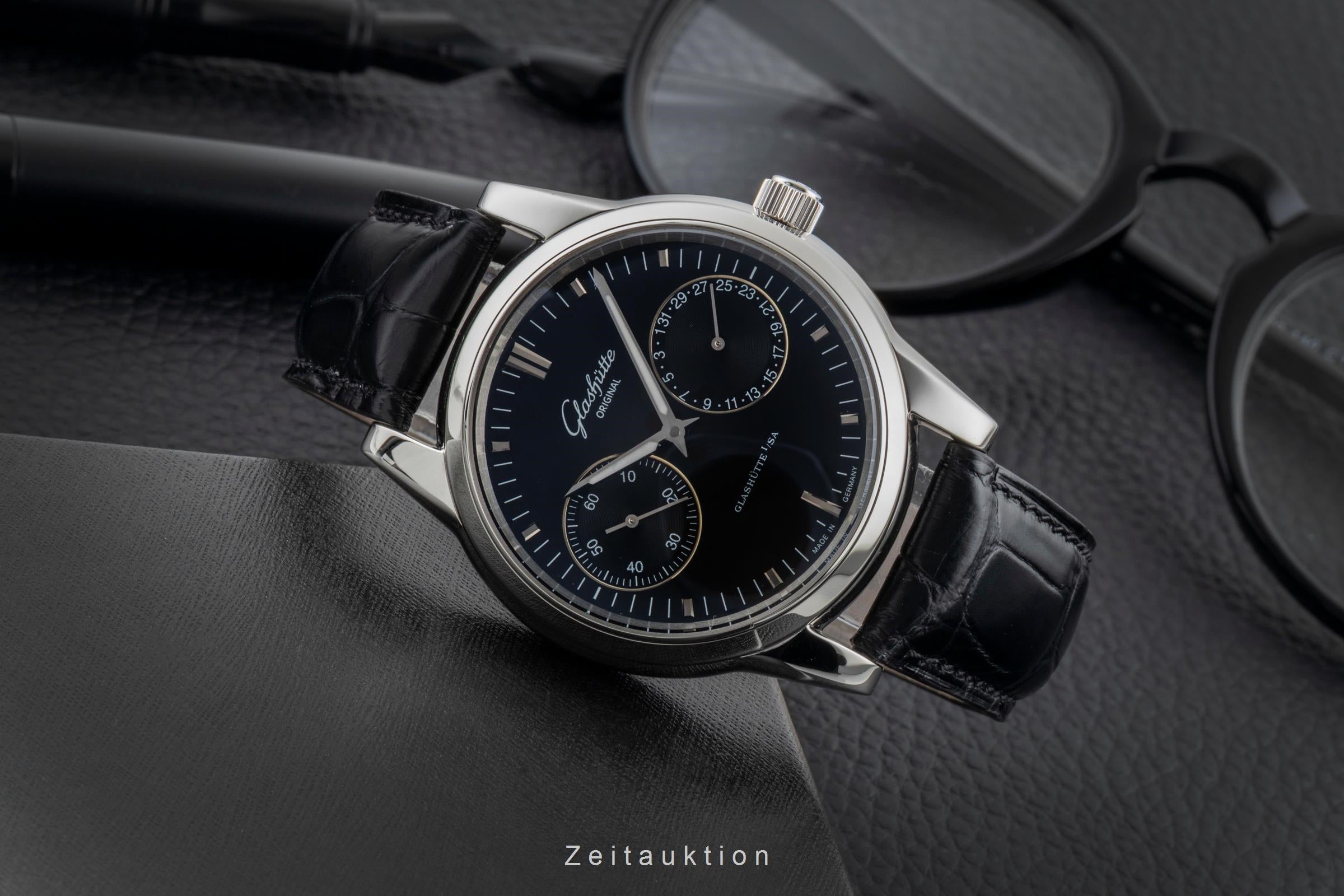 Glashütte Senator acier automatique montre pour hommes 39-58-01-02-04  [2600158]