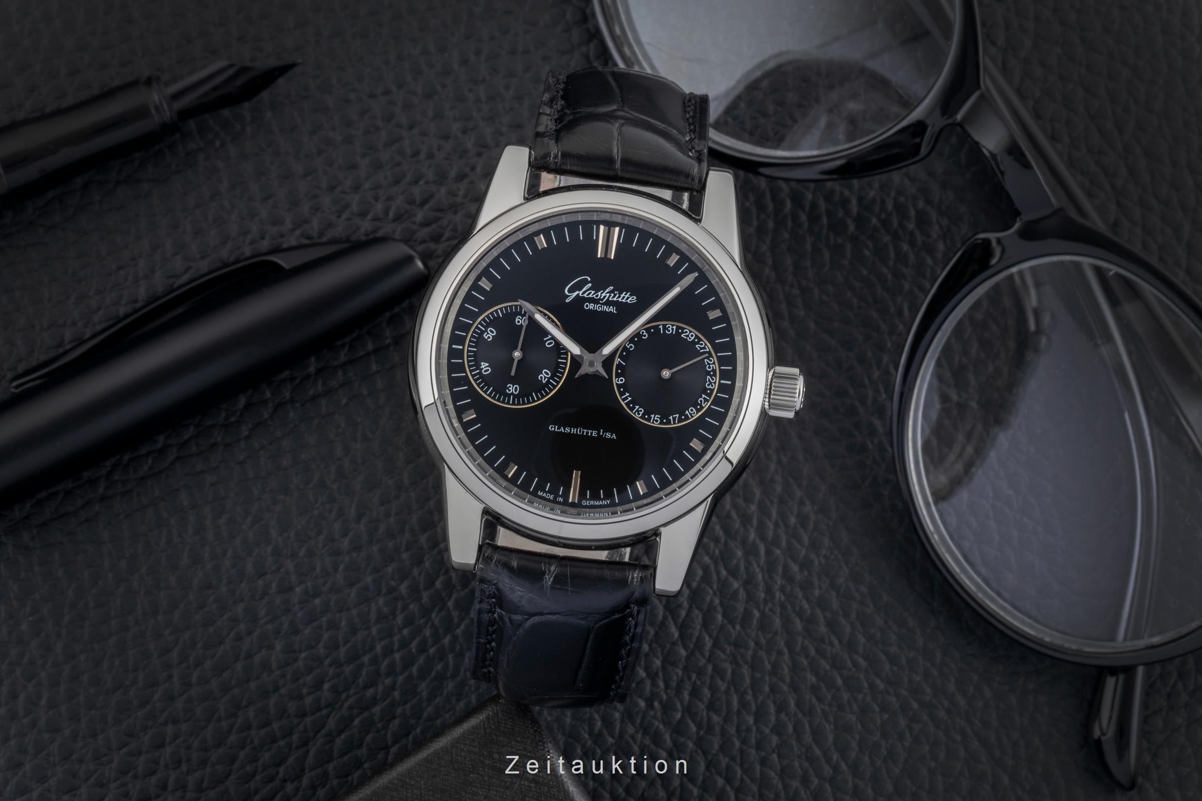 Glashütte Senator acier automatique montre pour hommes 39-58-01-02-04  [2600158]