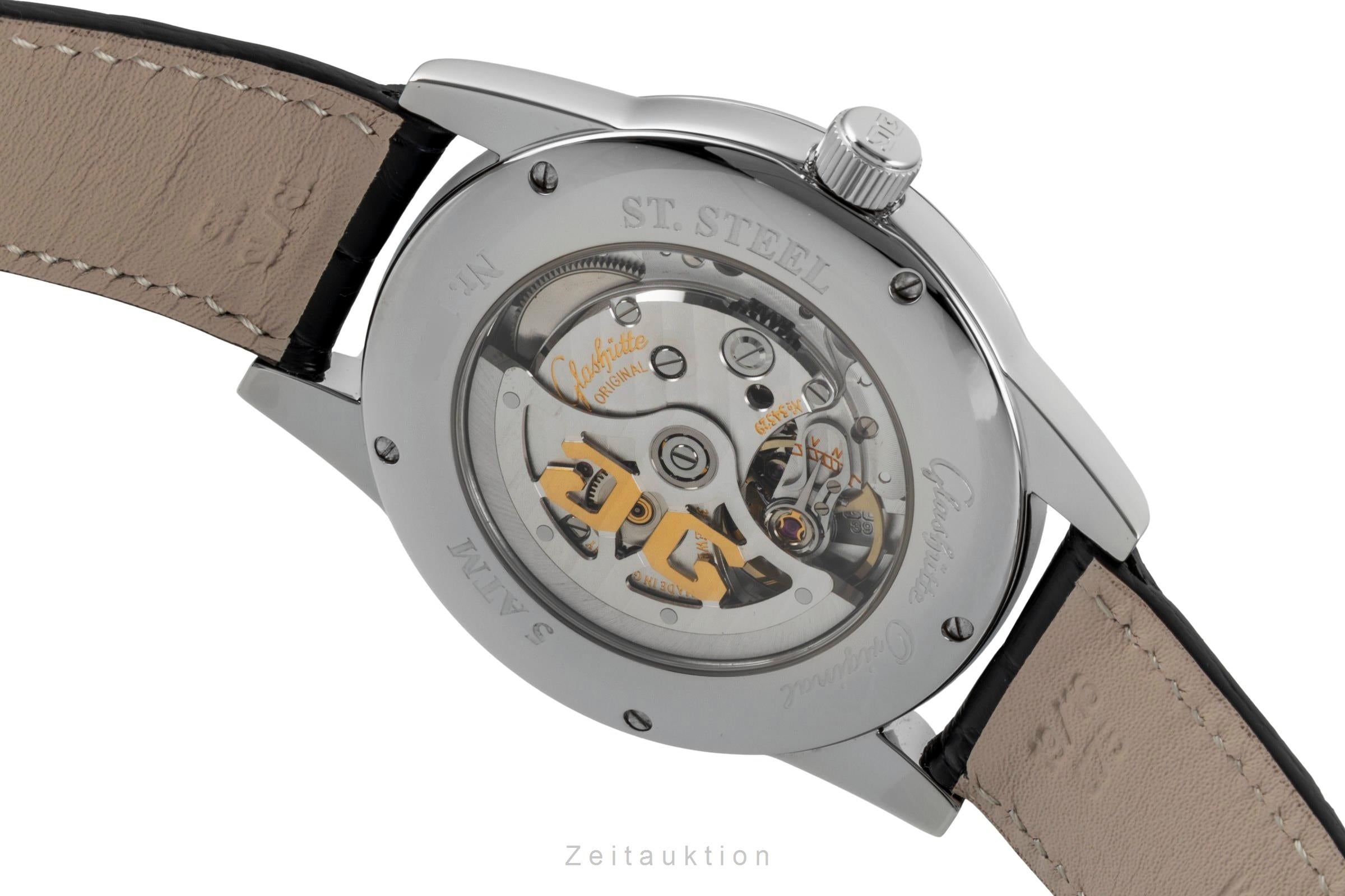 Glashütte Senator acier automatique montre pour hommes 39-58-01-02-04  [2600158]