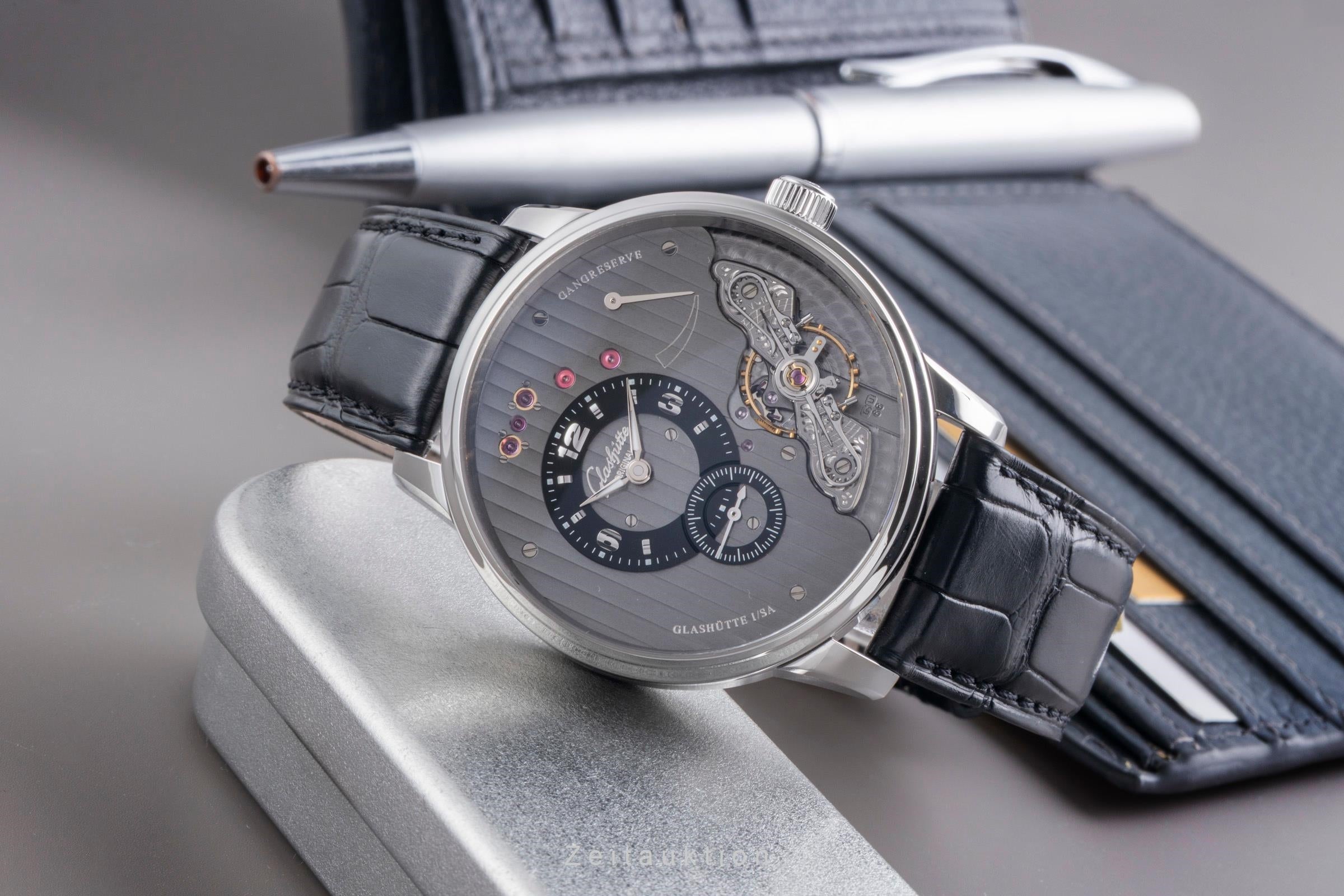 Glashütte PanoInverse XL Stahl Handaufzug Herren Ref. 1-66-06-04-22-62 B&P 2017 [2600159]