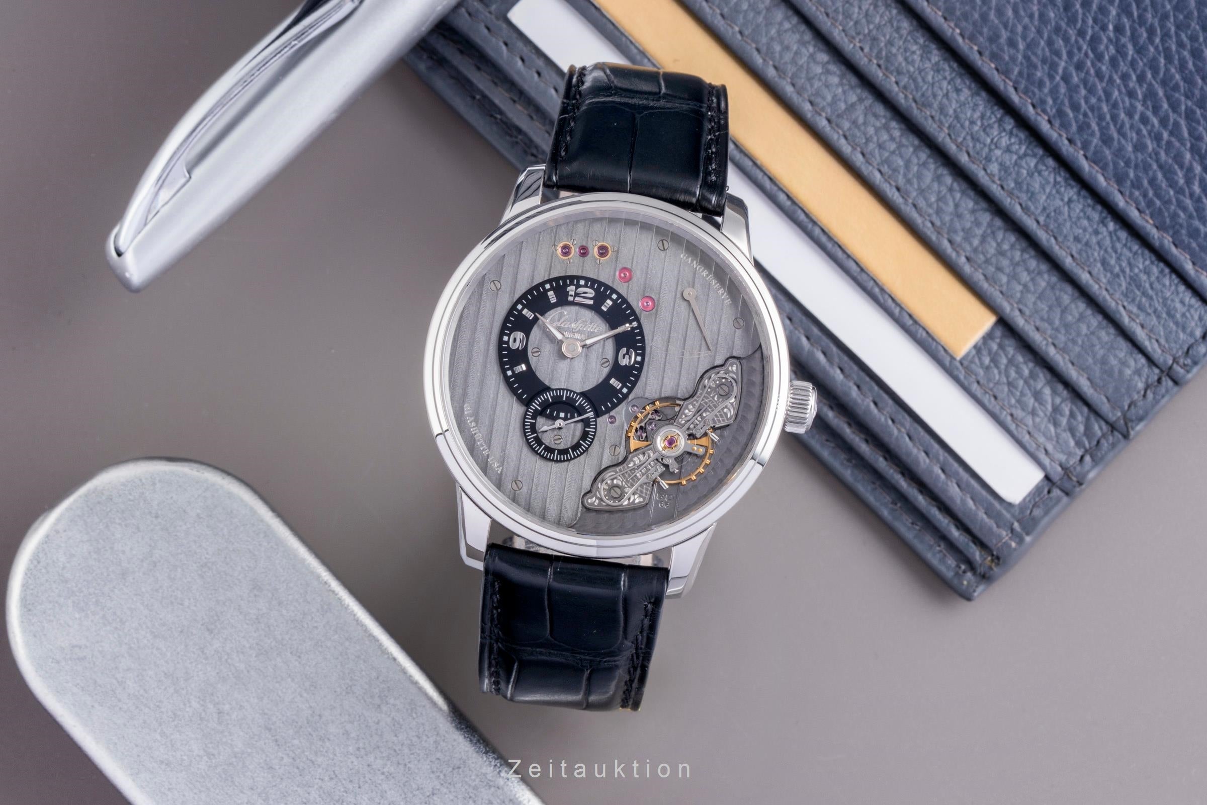 Glashütte PanoInverse XL Stahl Handaufzug Herren Ref. 1-66-06-04-22-62 B&P 2017 [2600159]