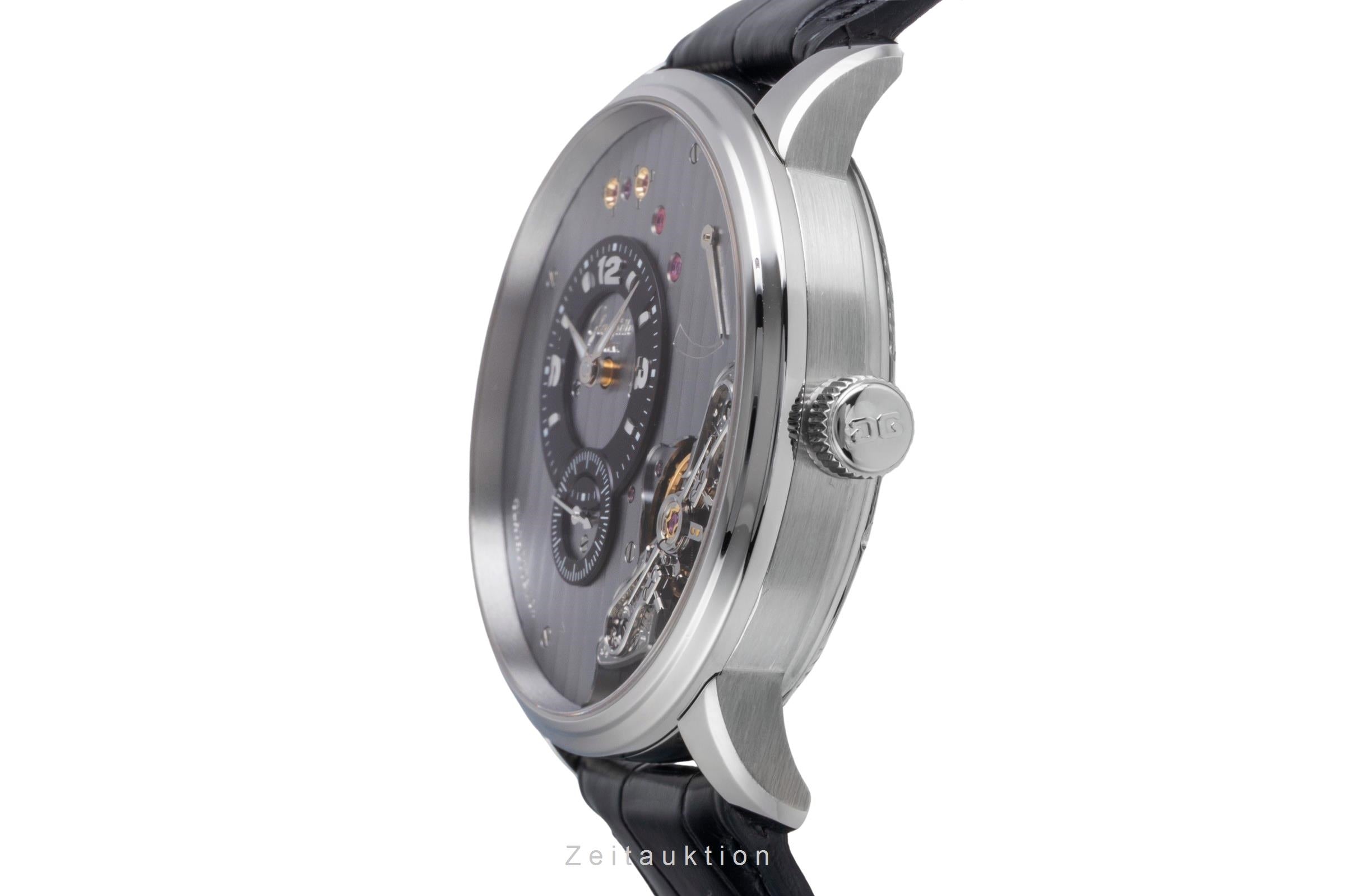 Glashütte PanoInverse XL steel manual winding Kal. GO 66 Ref. 1-66