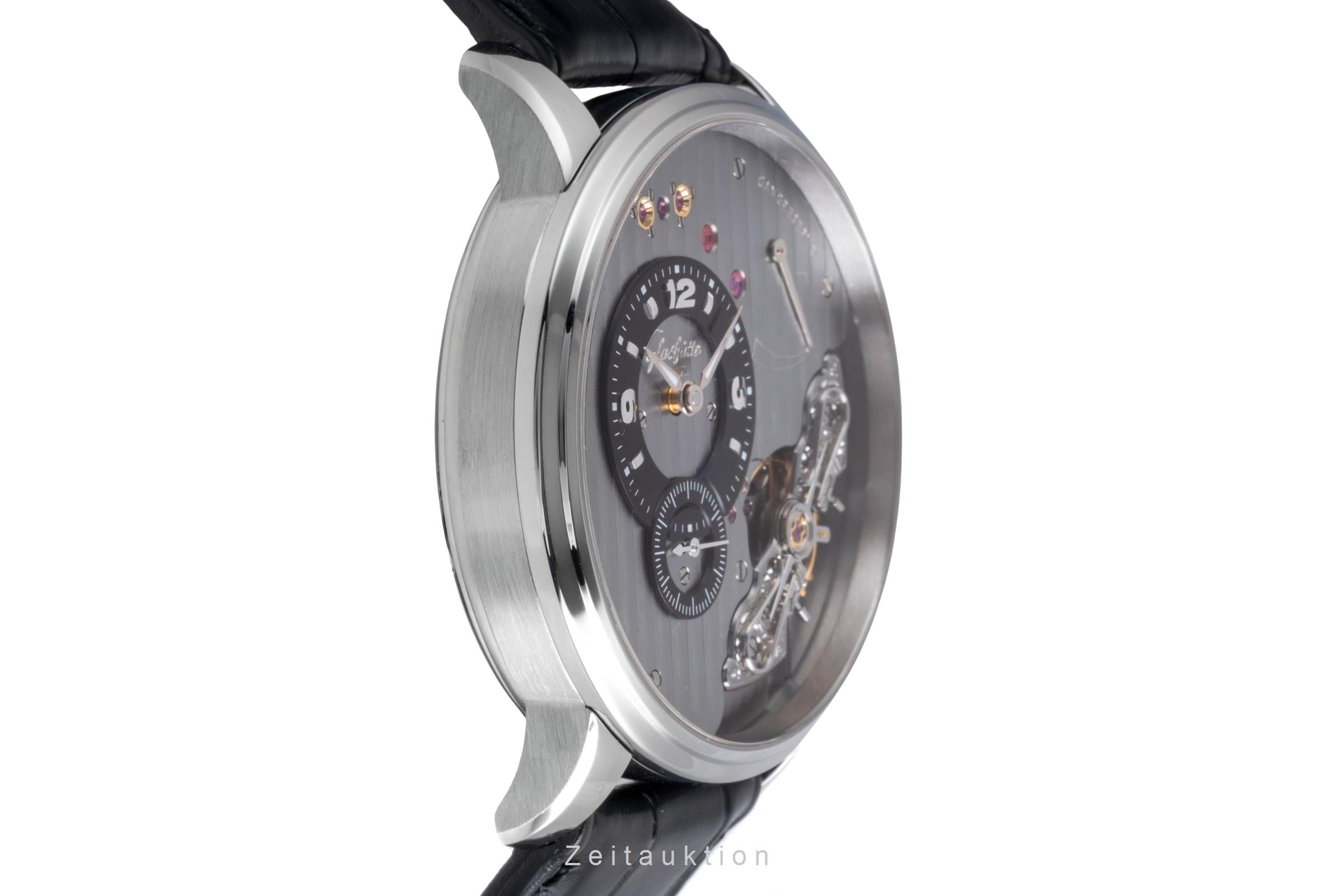 Glashütte PanoInverse XL steel manual winding Kal. GO 66 Ref. 1-66