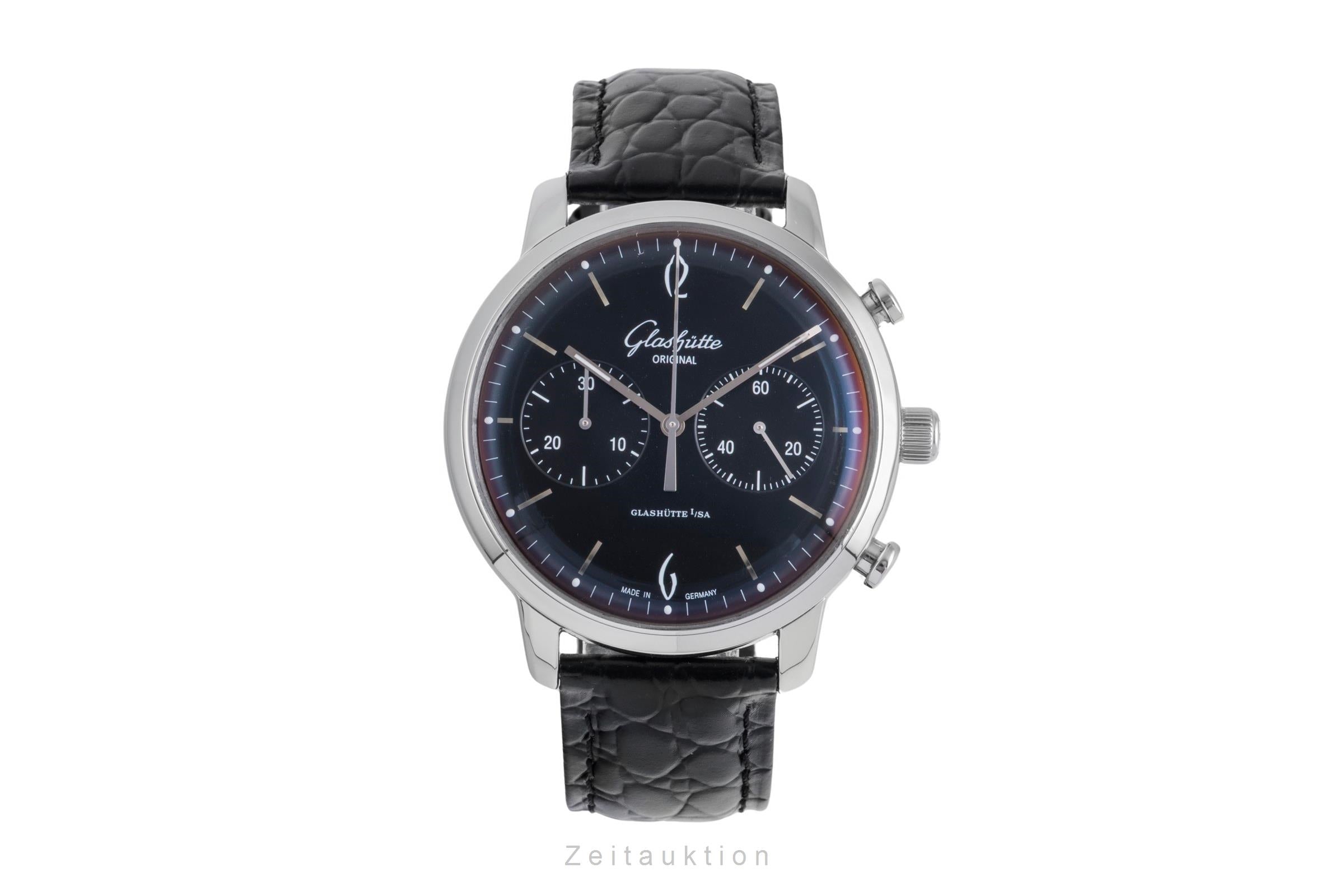 Glashütte Sixties chronograph steel automatic men's watch 1-39-34-02-22-04 LP: 9500EUR  [2600160]