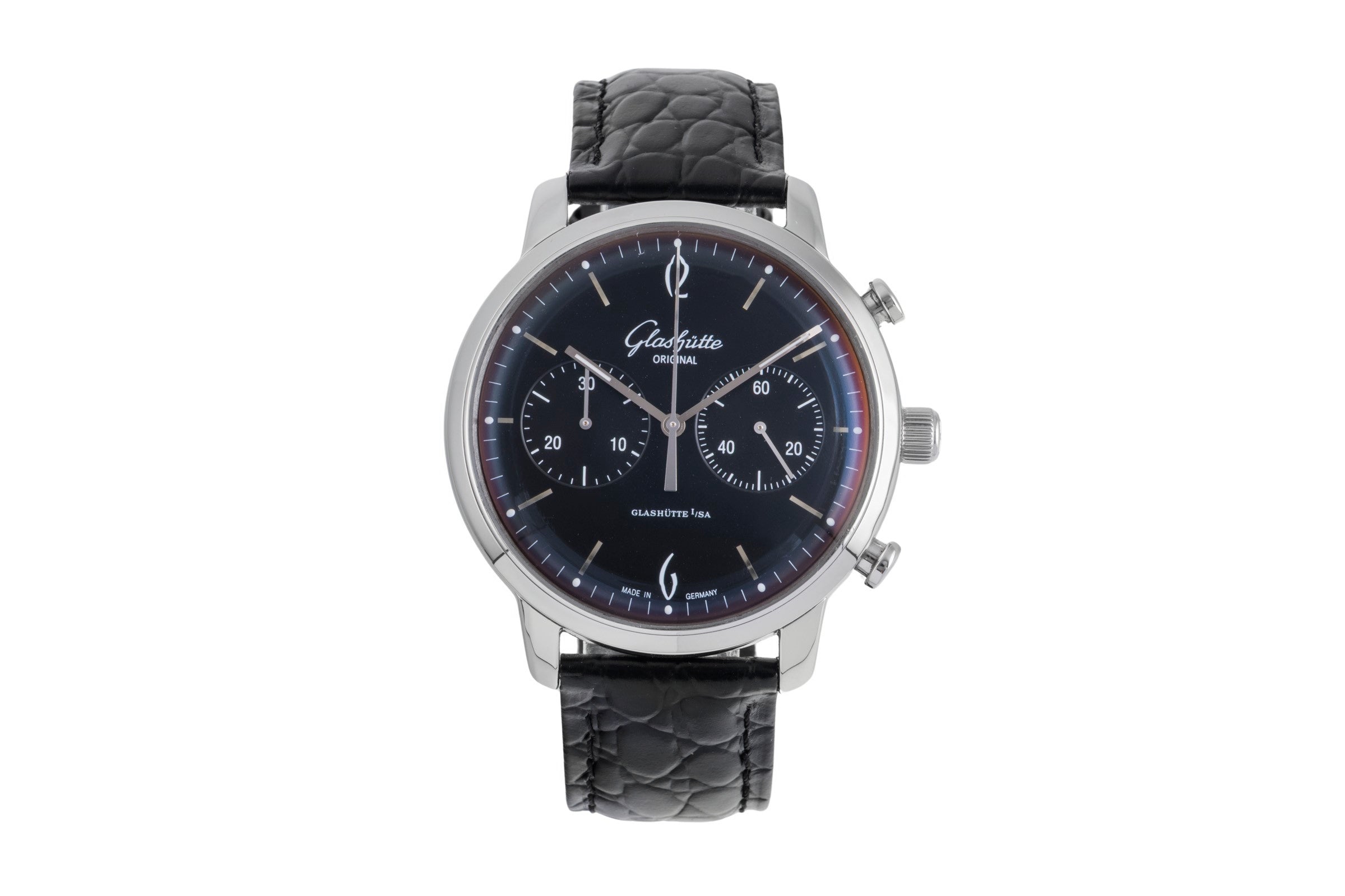 Glashütte Sixties chronograph steel automatic men's watch 1-39-34-02-22-04 LP: 9500EUR  [2600160]