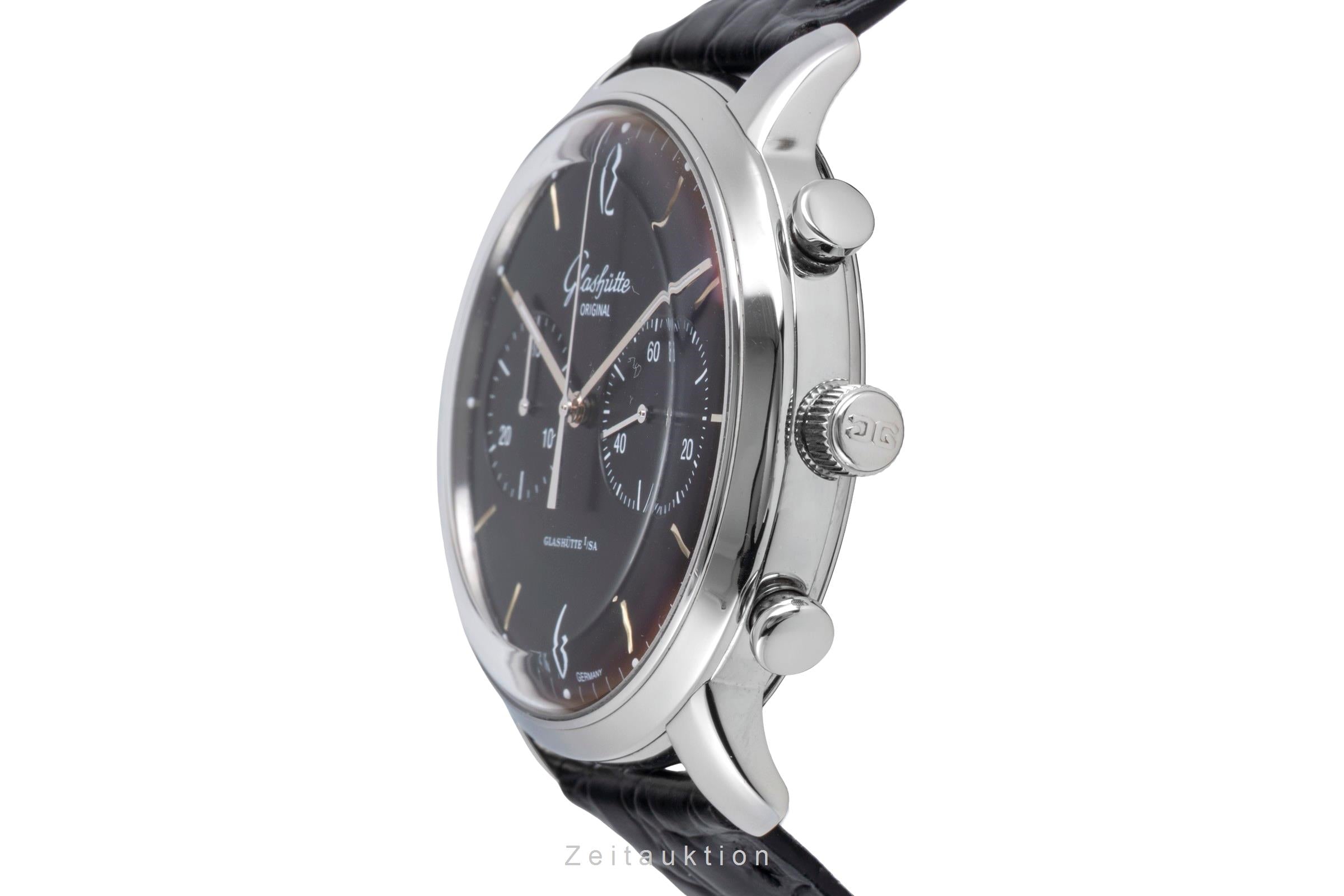 Glashütte Sixties chronograph steel automatic men's watch 1-39-34-02-22-04 LP: 9500EUR  [2600160]