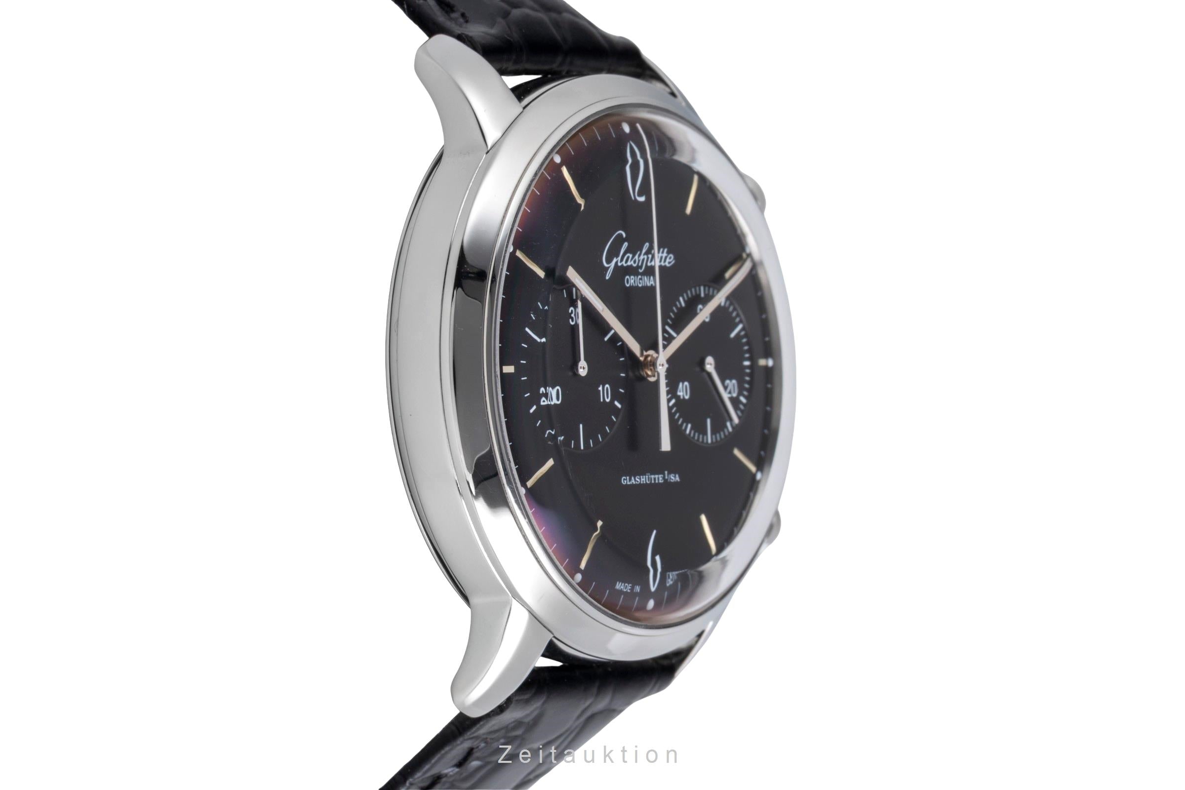 Glashütte Sixties chronograph steel automatic men's watch 1-39-34-02-22-04 LP: 9500EUR  [2600160]