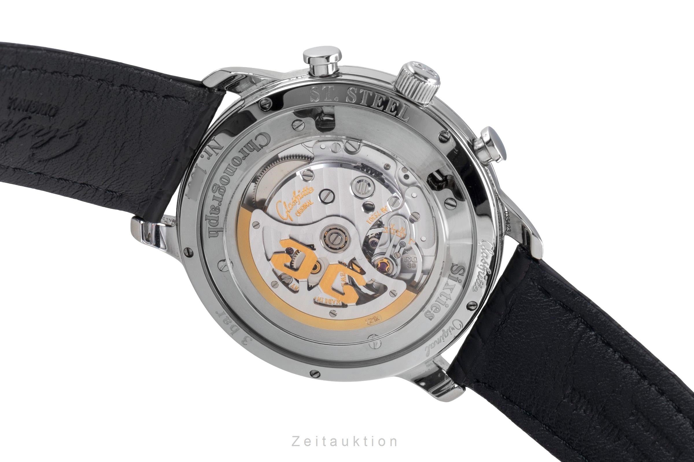 Glashütte Sixties chronograph steel automatic men's watch 1-39-34-02-22-04 LP: 9500EUR  [2600160]
