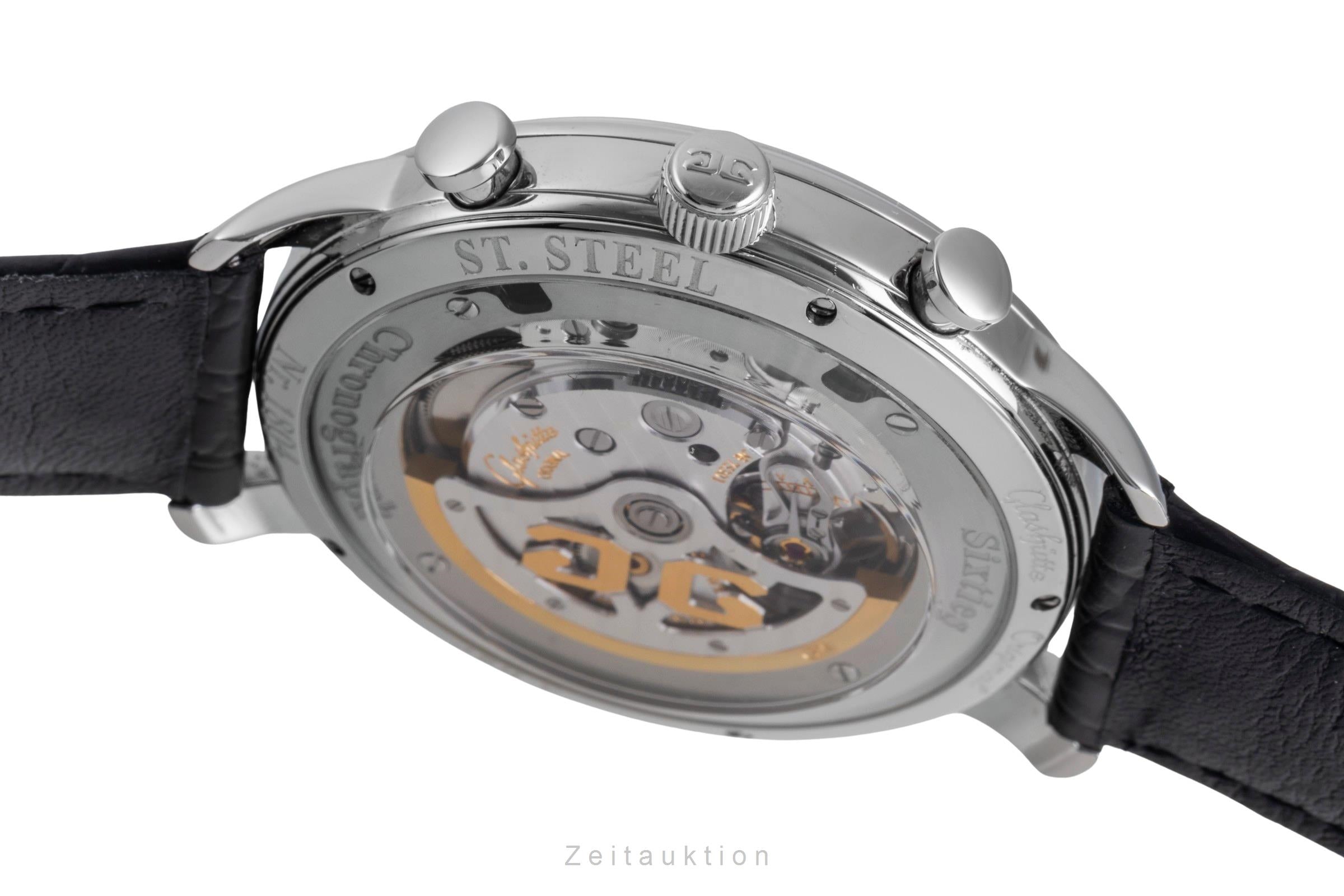 Glashütte Sixties chronograph steel automatic men's watch 1-39-34-02-22-04 LP: 9500EUR  [2600160]