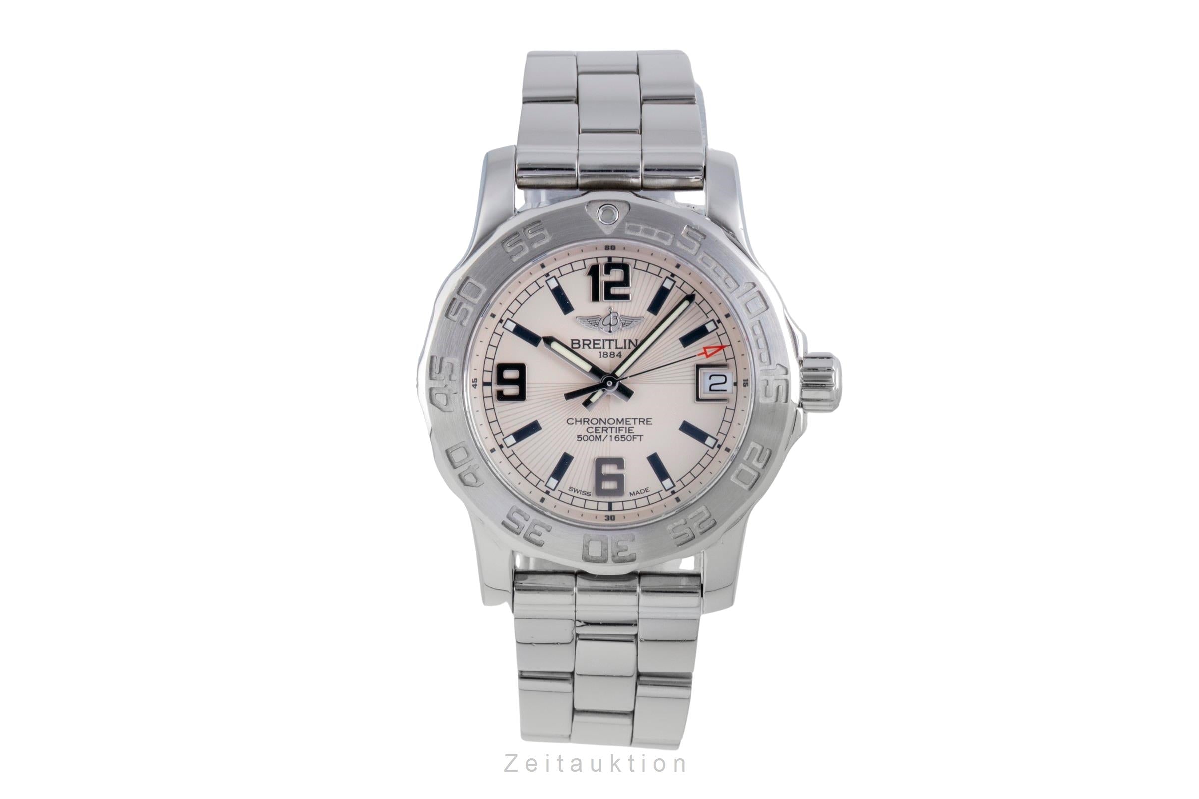 Breitling Colt 33 Lady Silver Dial Edelstahl Quarz Damenuhr Ref. A77387 B&P 2012 [2600164]