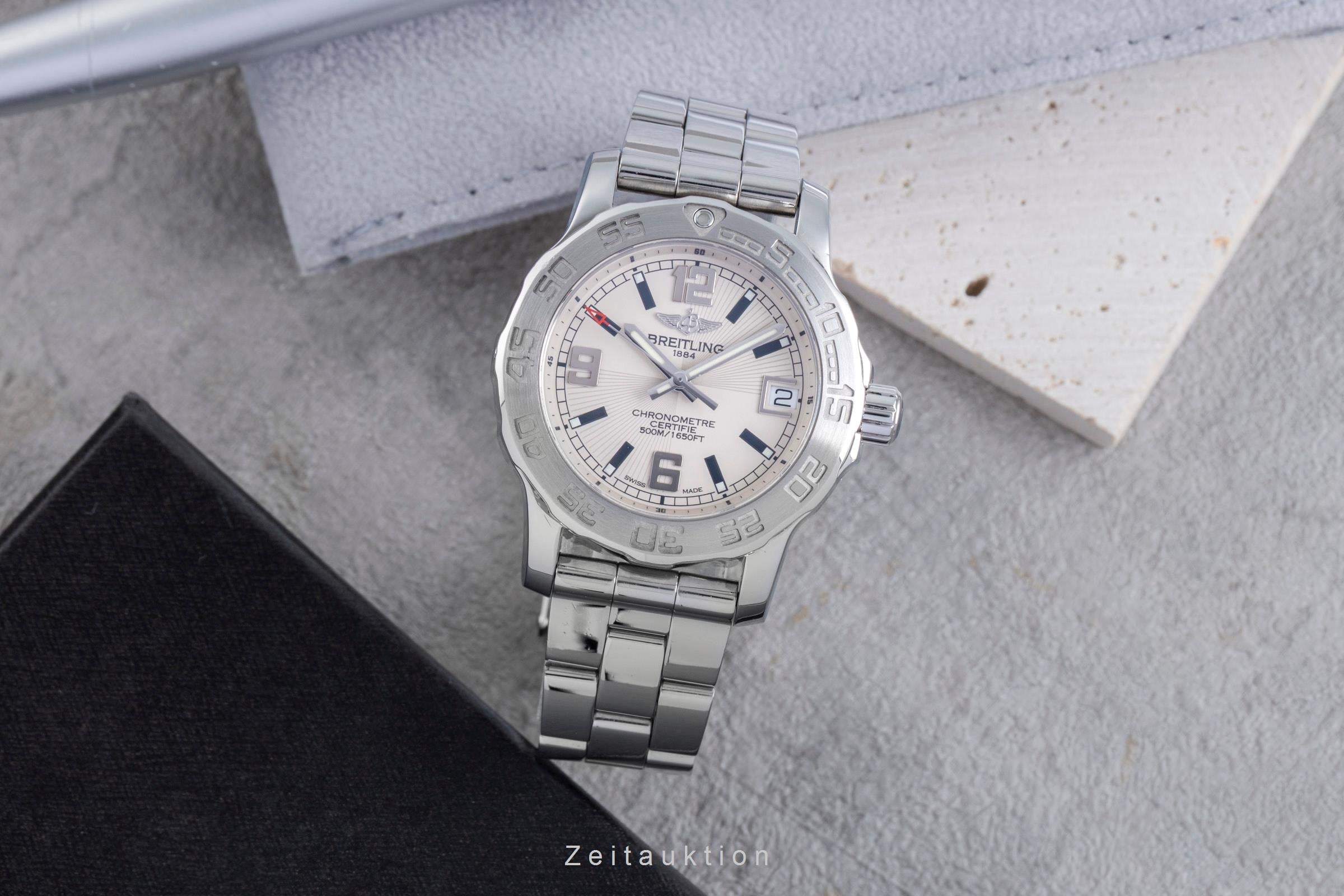Breitling Colt 33 Lady Silver Dial Edelstahl Quarz Damenuhr Ref. A77387 B&P 2012 [2600164]