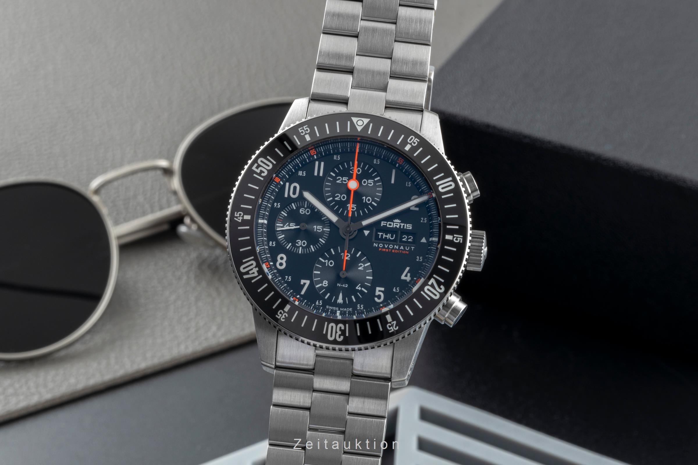 Fortis chronograph steel automatic men's watch F2040010  FW32316733 Limited  [2600168]