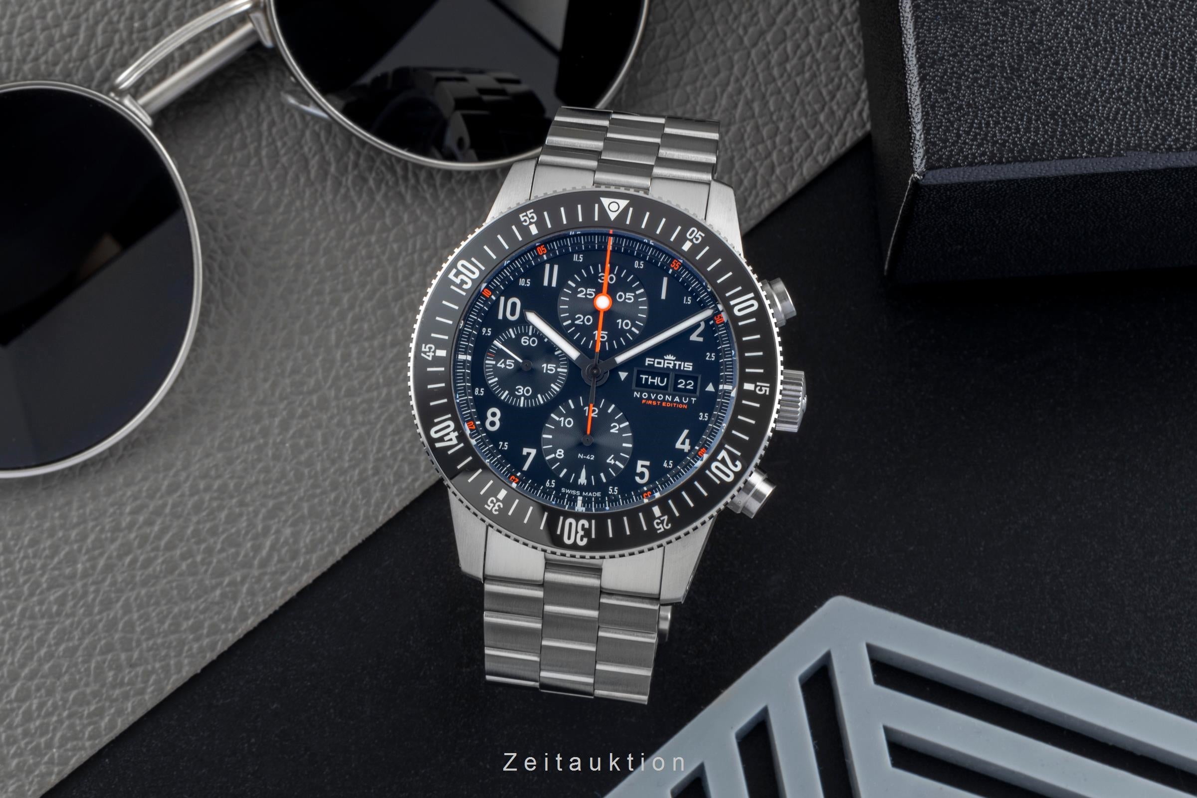 Fortis chronograph steel automatic men's watch F2040010  FW32316733 Limited  [2600168]