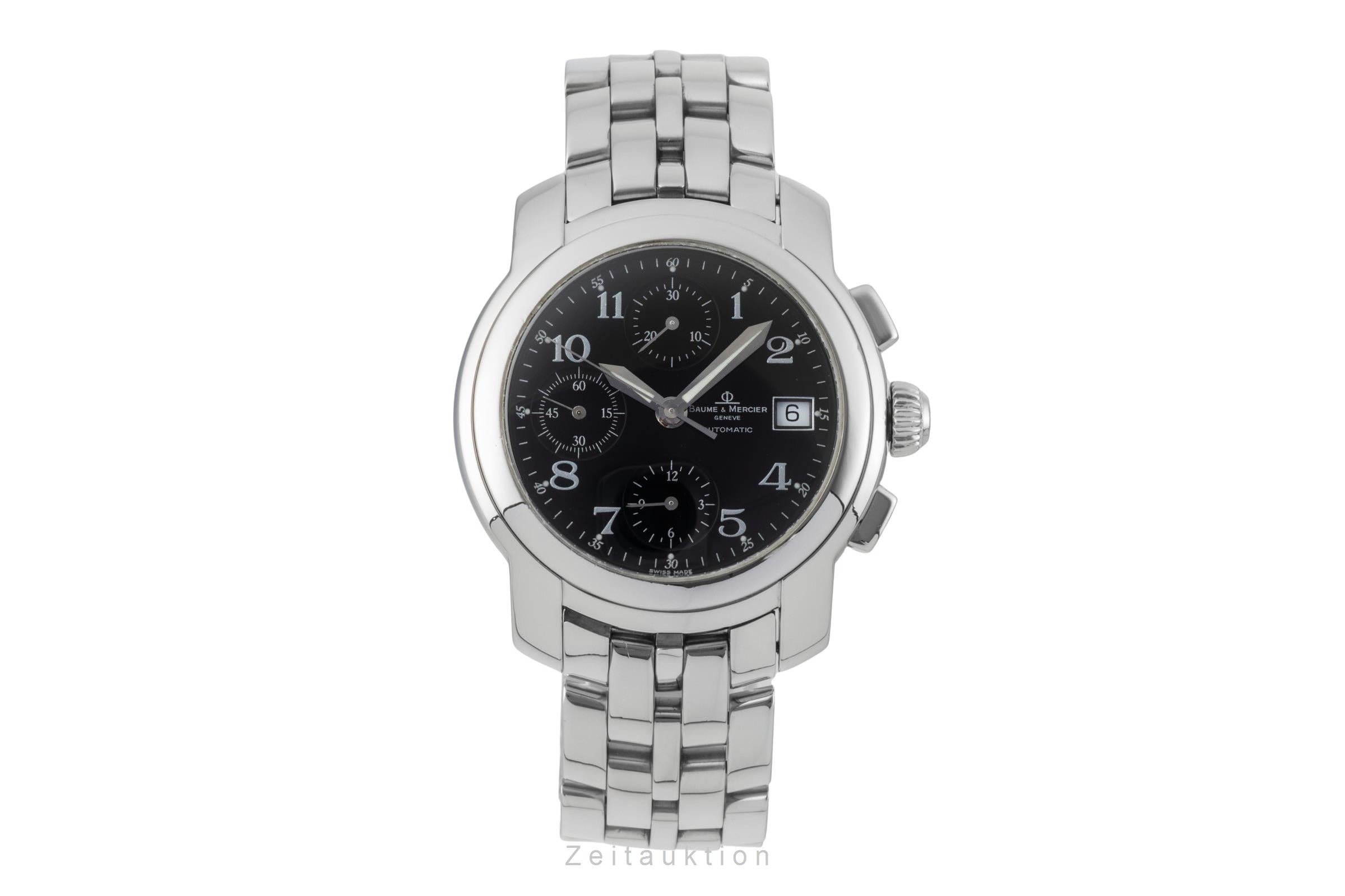 Baume & Mercier Capeland chronographe acier automatique montre pour hommes MV045216  [2600178]