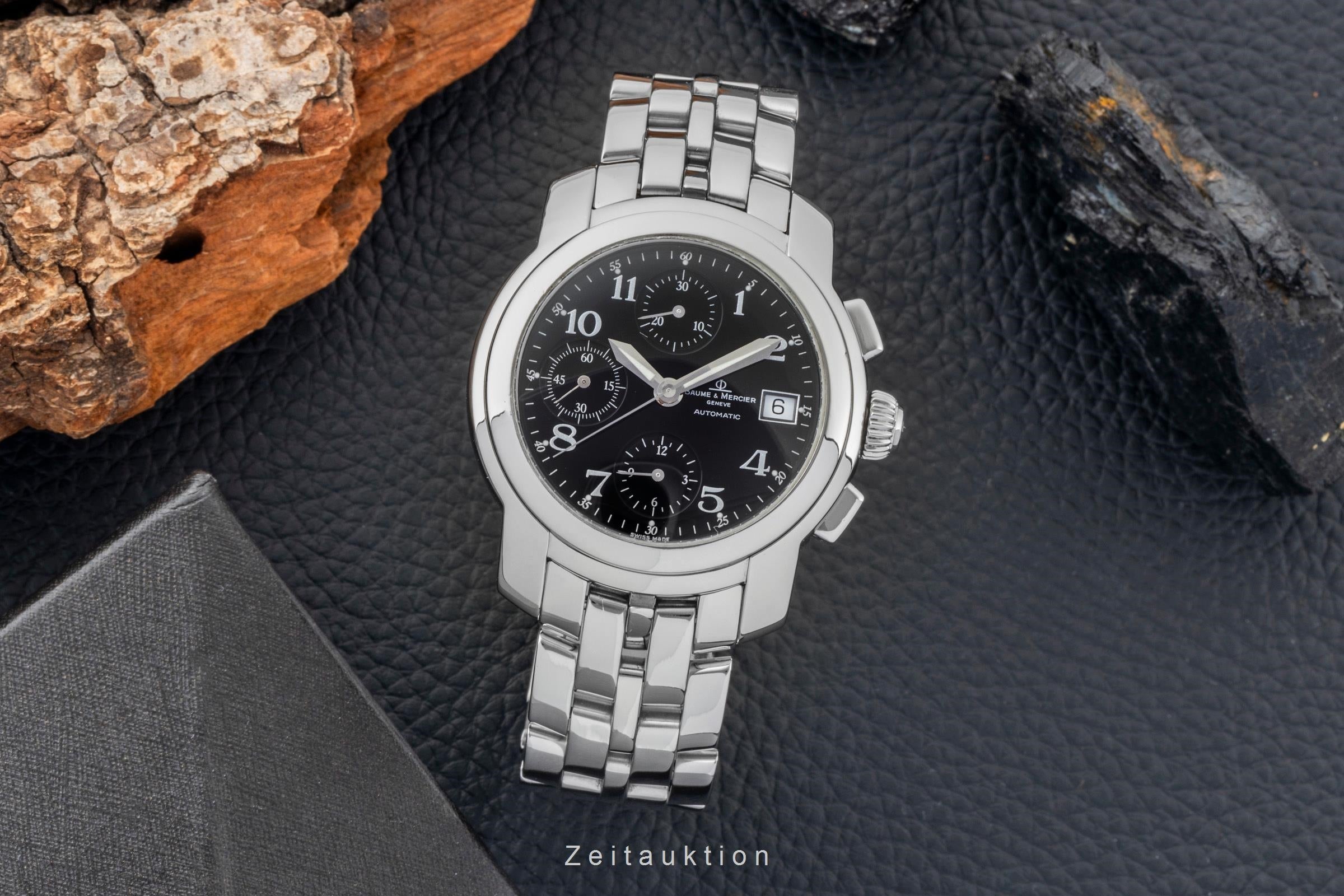 Baume & Mercier Capeland chronographe acier automatique montre pour hommes MV045216  [2600178]