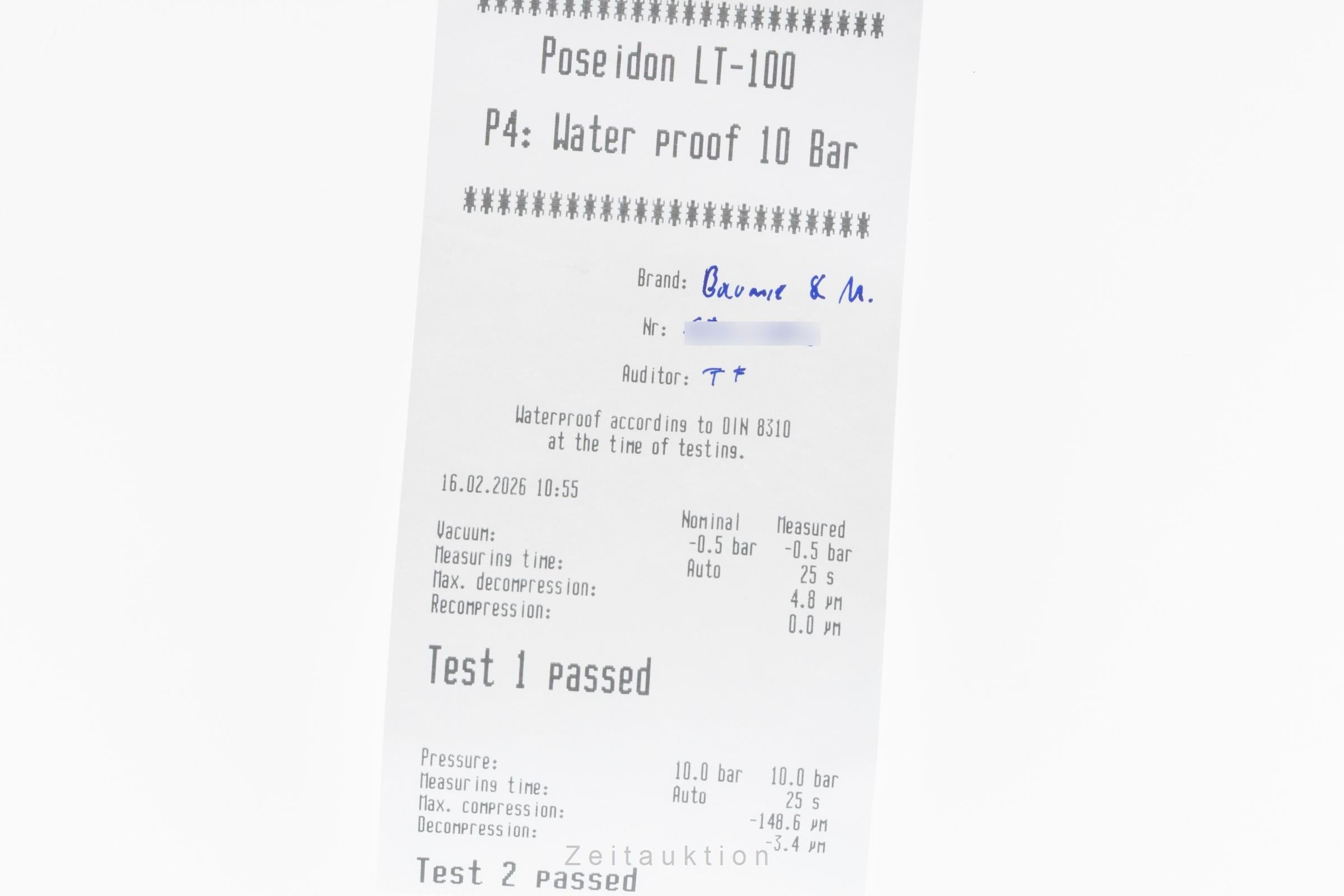 Baume & Mercier Capeland chronographe acier automatique montre pour hommes MV045216  [2600178]