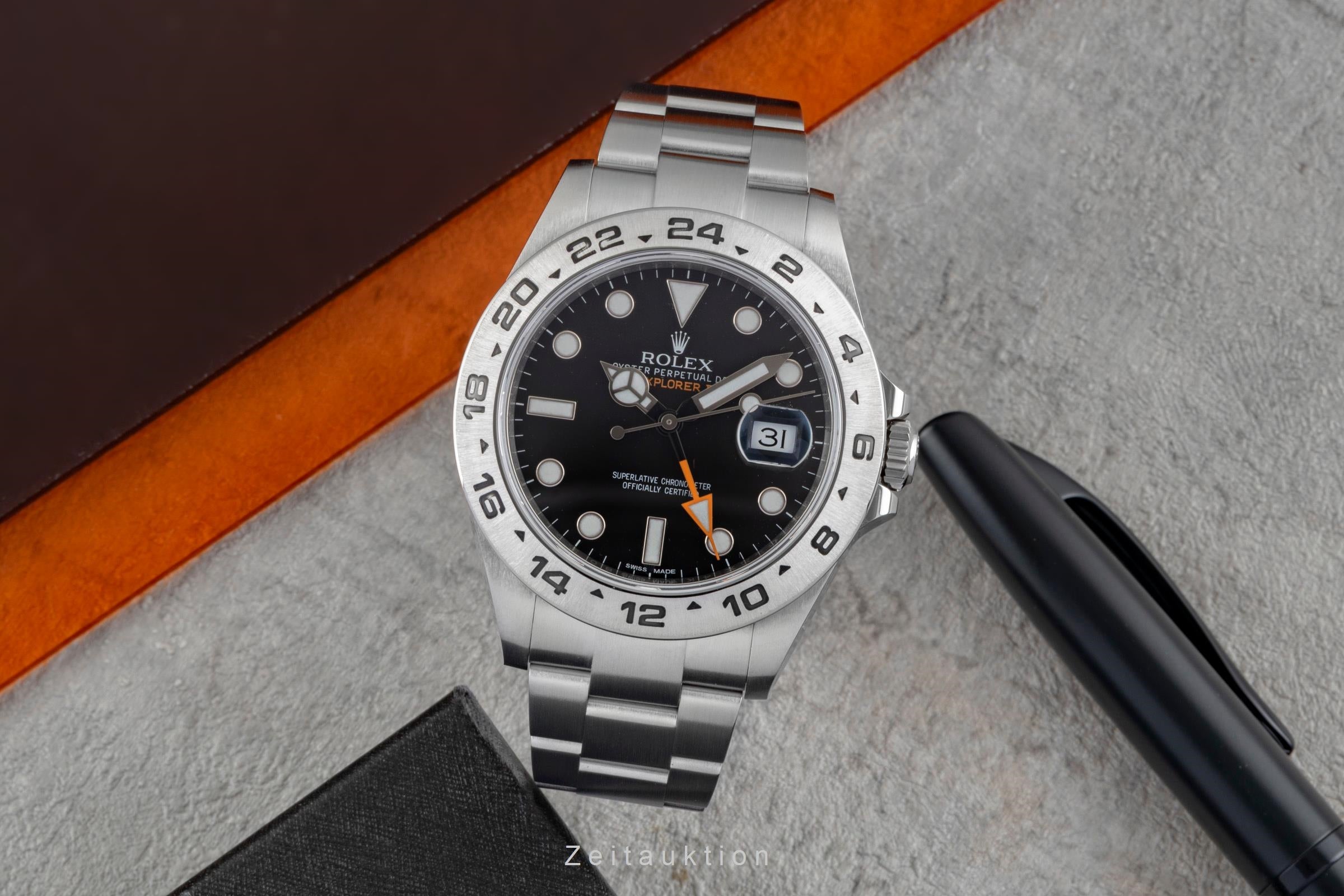 Rolex Explorer II Black Dial Edelstahl Automatik Herrenuhr Ref. 216570 B&P 2016 [2600179]