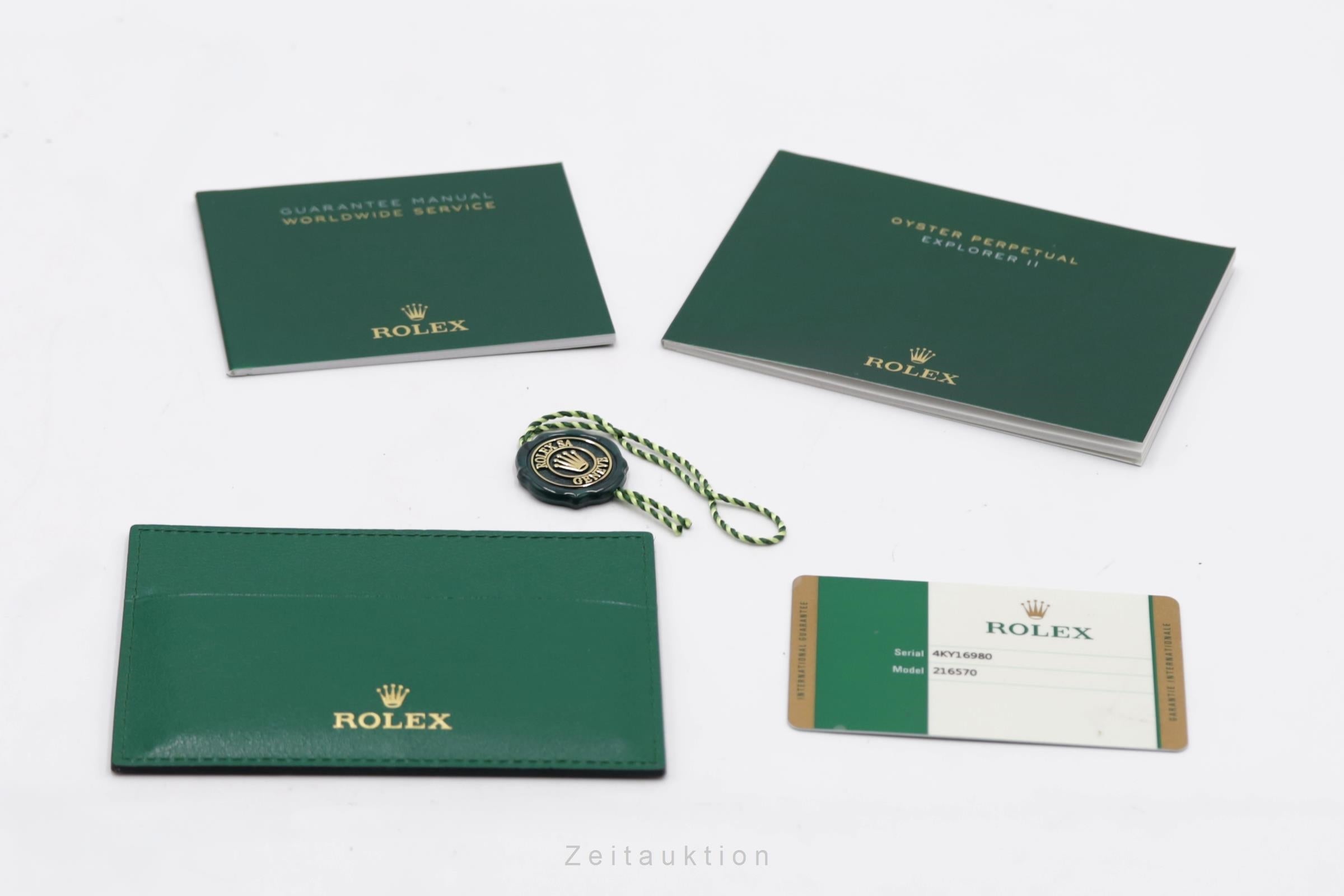 Rolex Explorer II Black Dial Edelstahl Automatik Herrenuhr Ref. 216570 B&P 2016 [2600179]