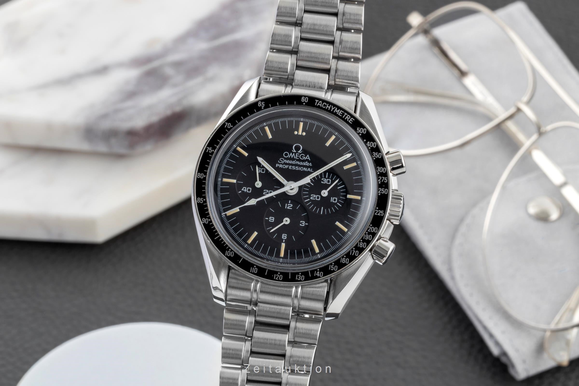 Omega Speedmaster Moonwatch Chronograph Stahl Handaufzug Ref. 3590.50.00 B&P [2600192]