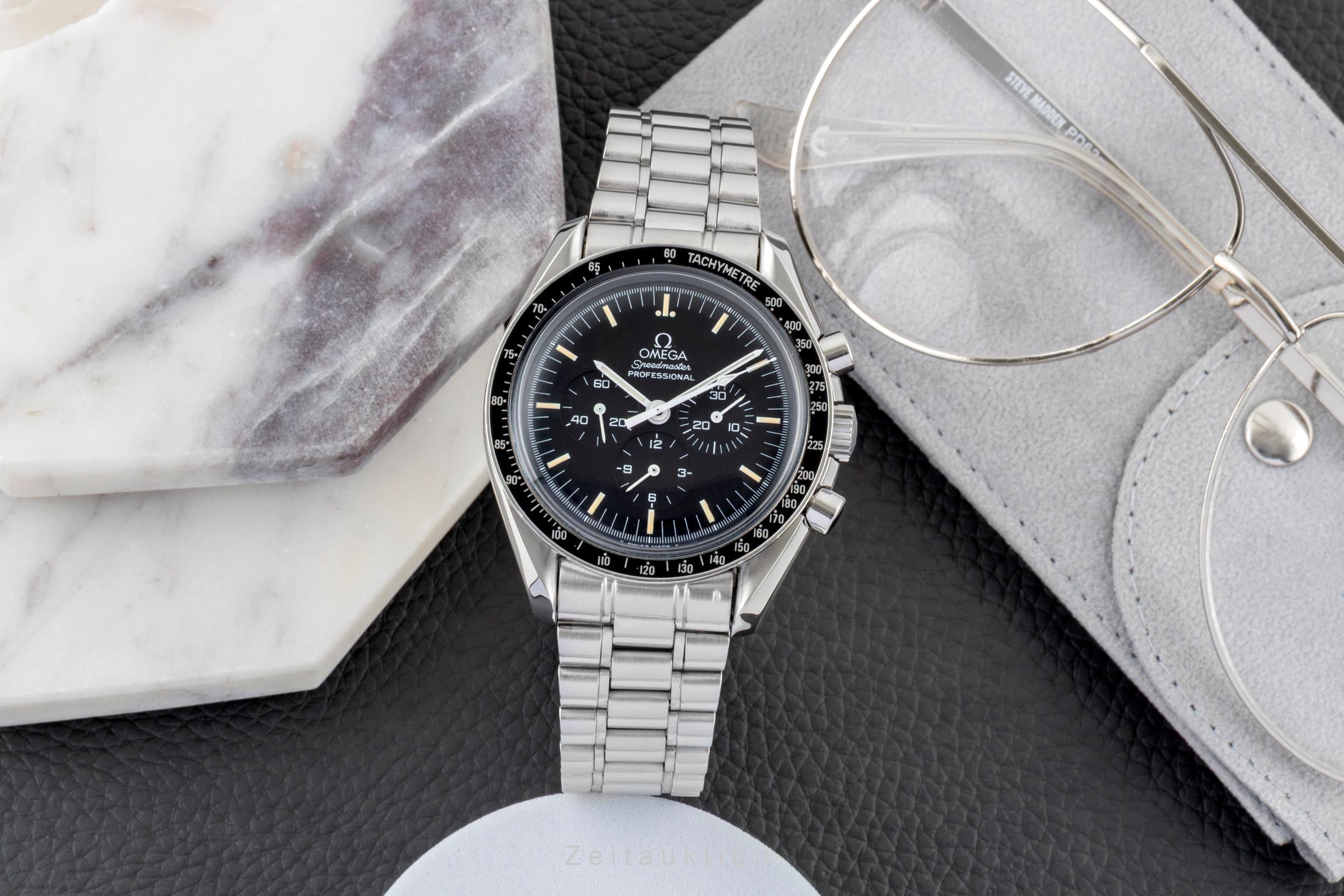 Omega Speedmaster Moonwatch Chronograph Stahl Handaufzug Ref. 3590.50.00 B&P [2600192]