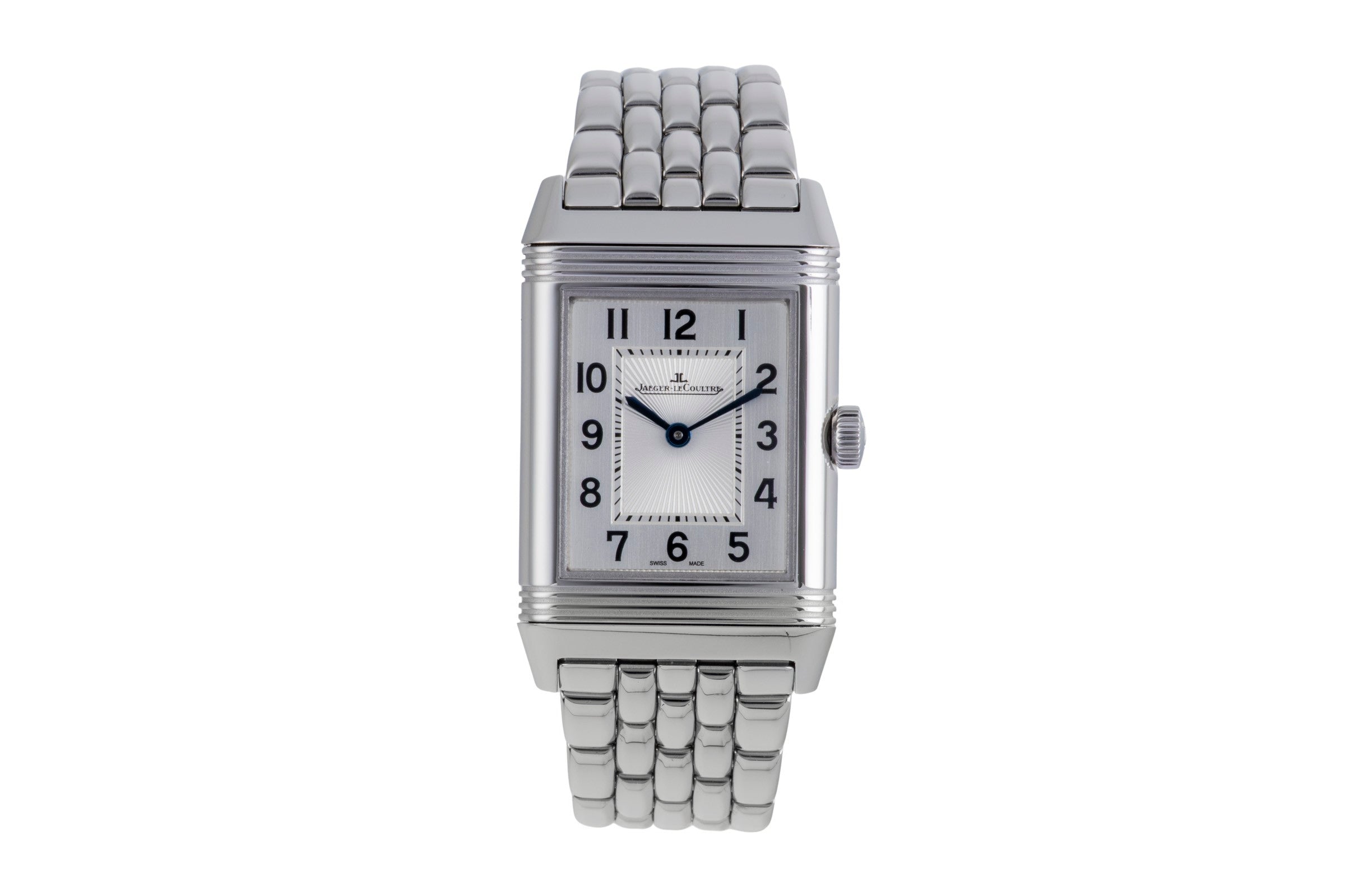 Jaeger LeCoultre Reverso Stahl Handaufzug Diamonds Ref Q2588120 212.8.D4 Papiere [2600195]