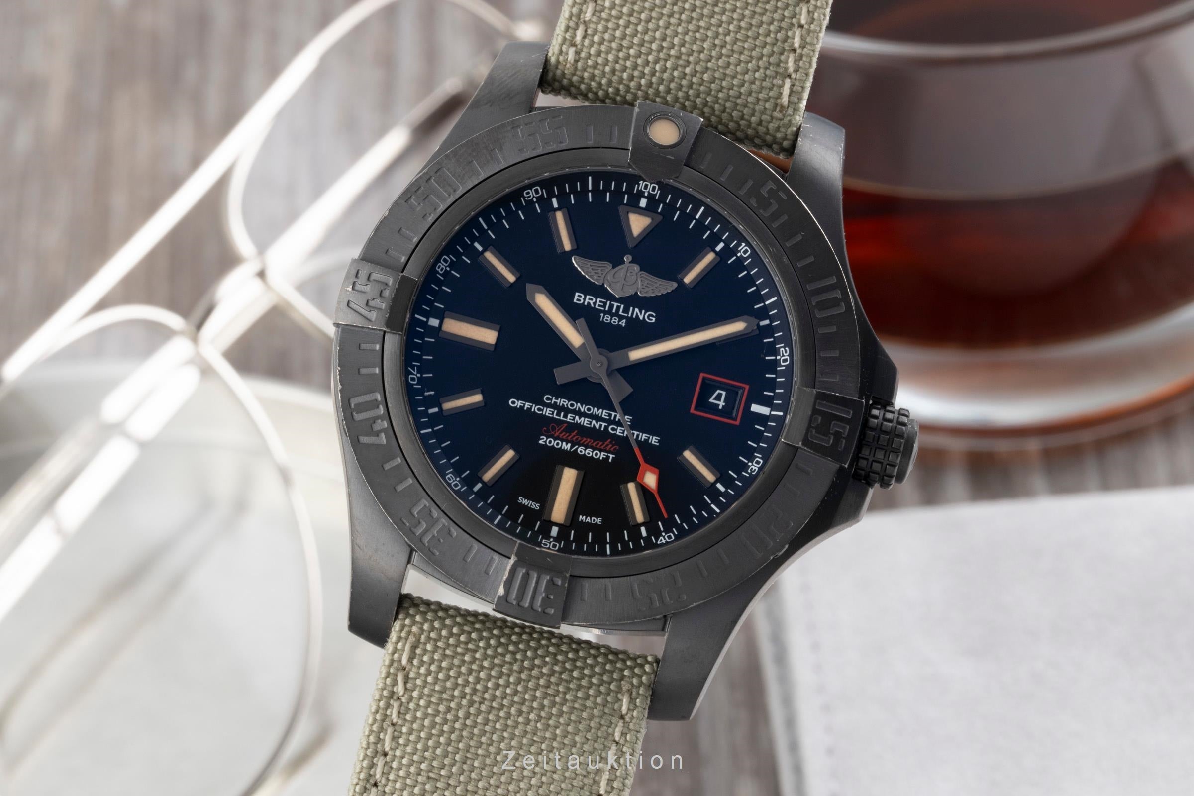 Breitling Avenger Blackbird 44 titanio automático reloj para caballeros V1731110/BD74  [2600201]