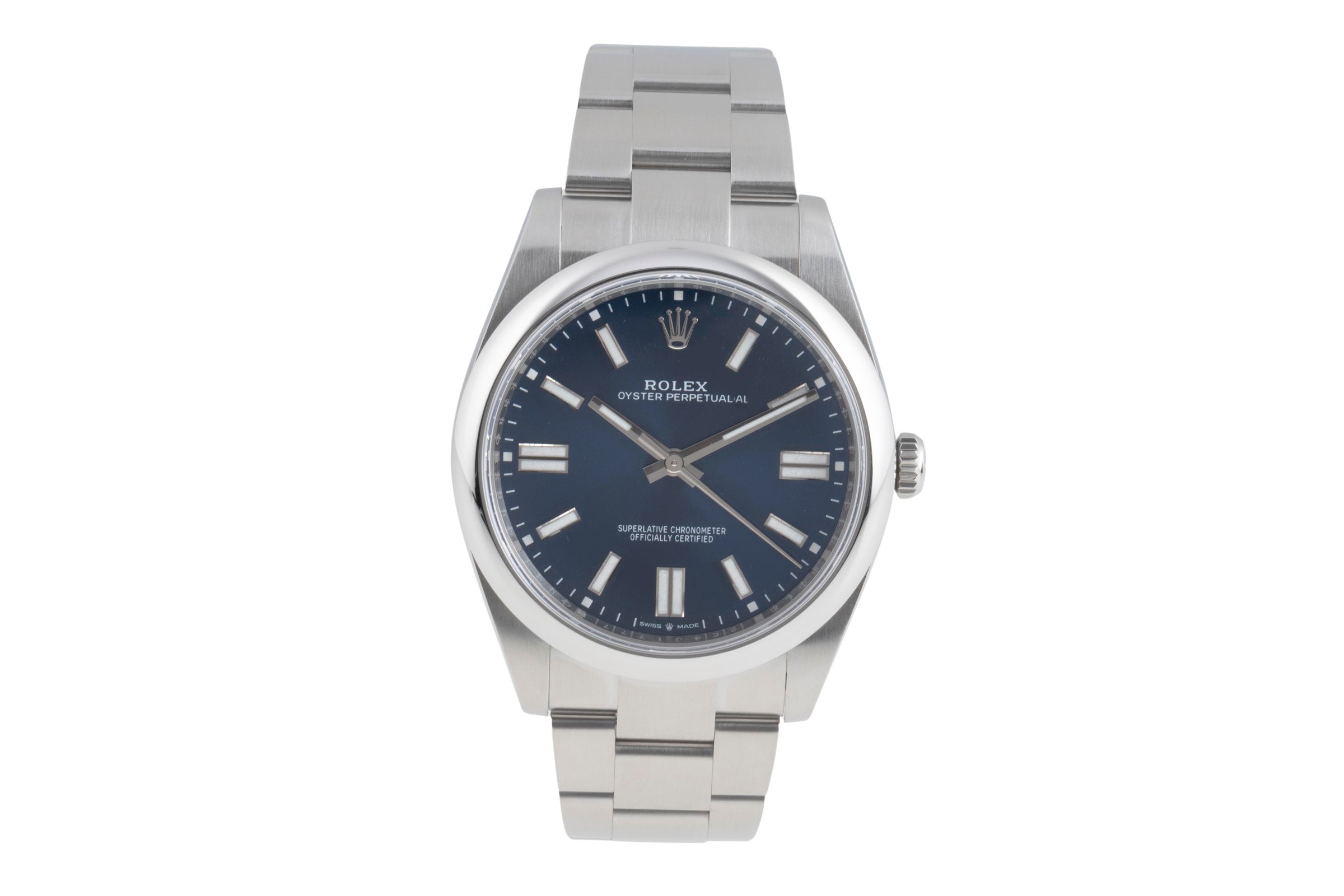 Rolex Oyster Perpetual Blue Dial Stahl Automatik Herren Ref. 124300 B&P 2025 [2600209]