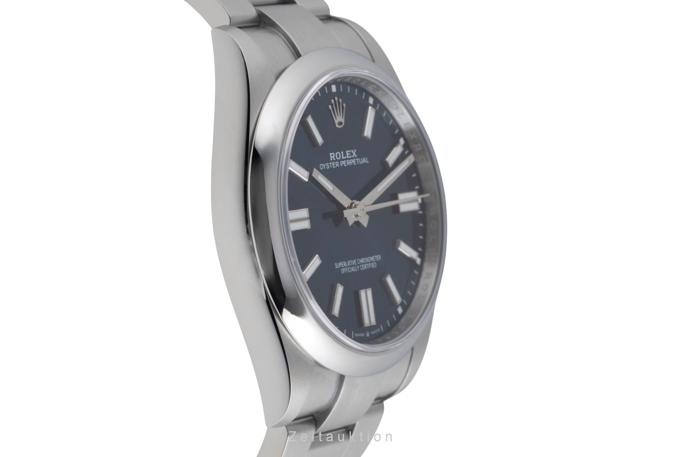 Rolex Oyster Perpetual Blue Dial Stahl Automatik Herren Ref. 124300 B&P 2025 [2600209]