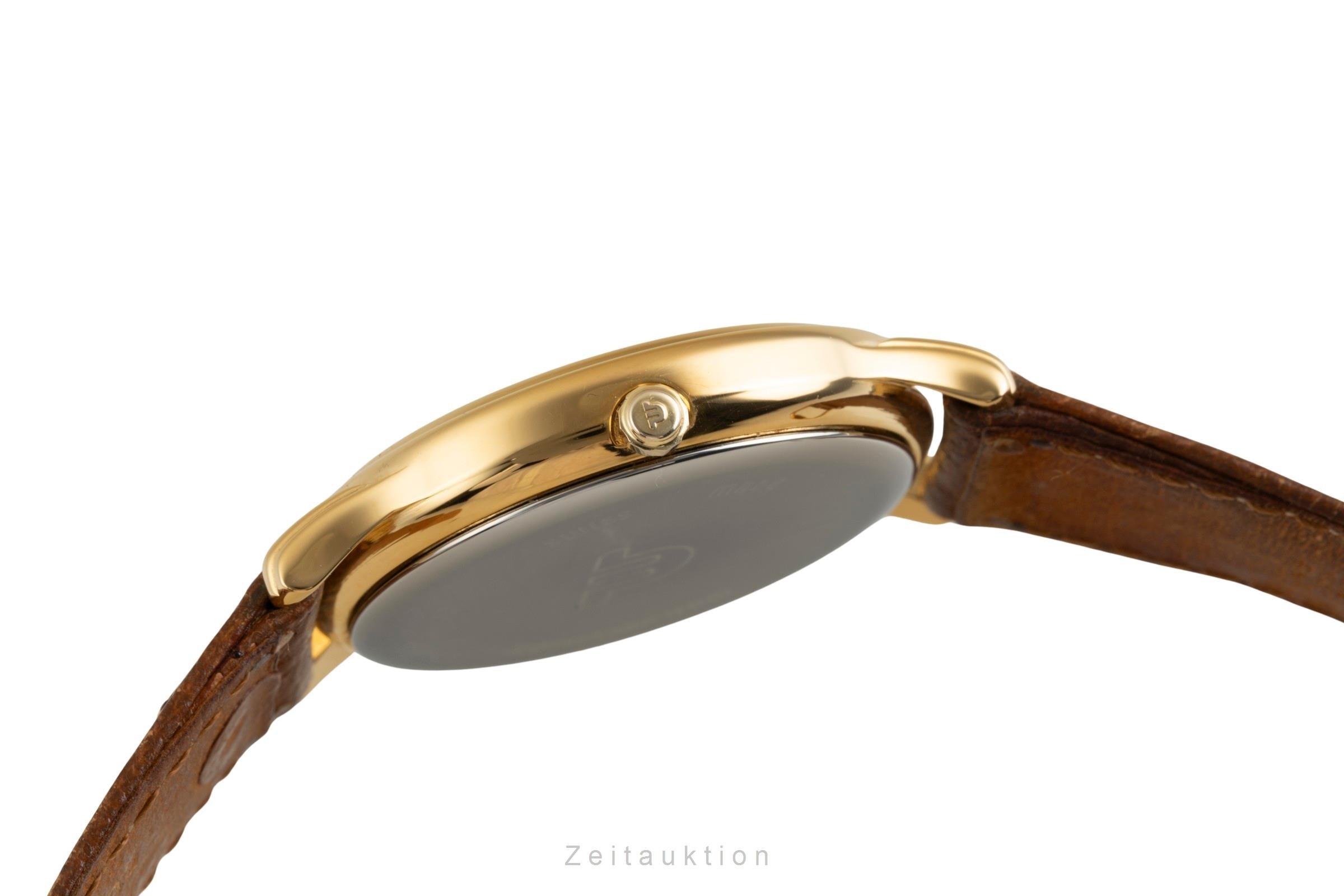 Maurice Lacroix Kalender Messing vergoldet Quarz Herrenuhr Ref. 33998  [2600212]