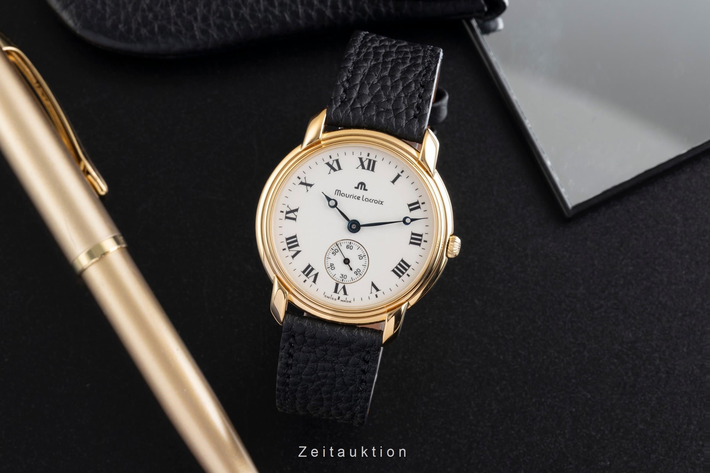 Maurice Lacroix Mecanique laiton doré à remontage manuel montre pour hommes 4905  [2600220]