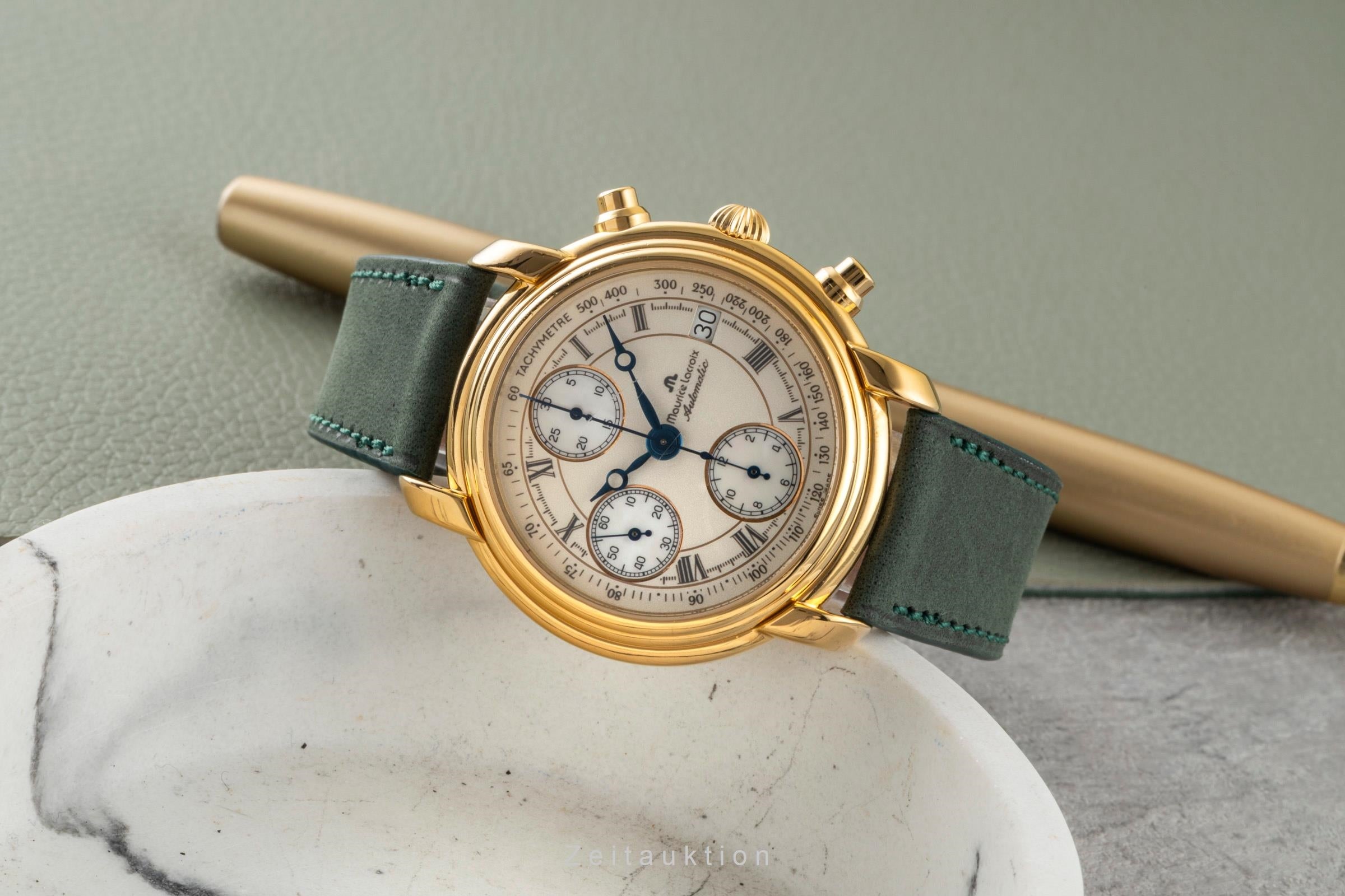Maurice Lacroix Croneo chronograph gilt-brass automatic men's watch 03274-4311  [2600226]