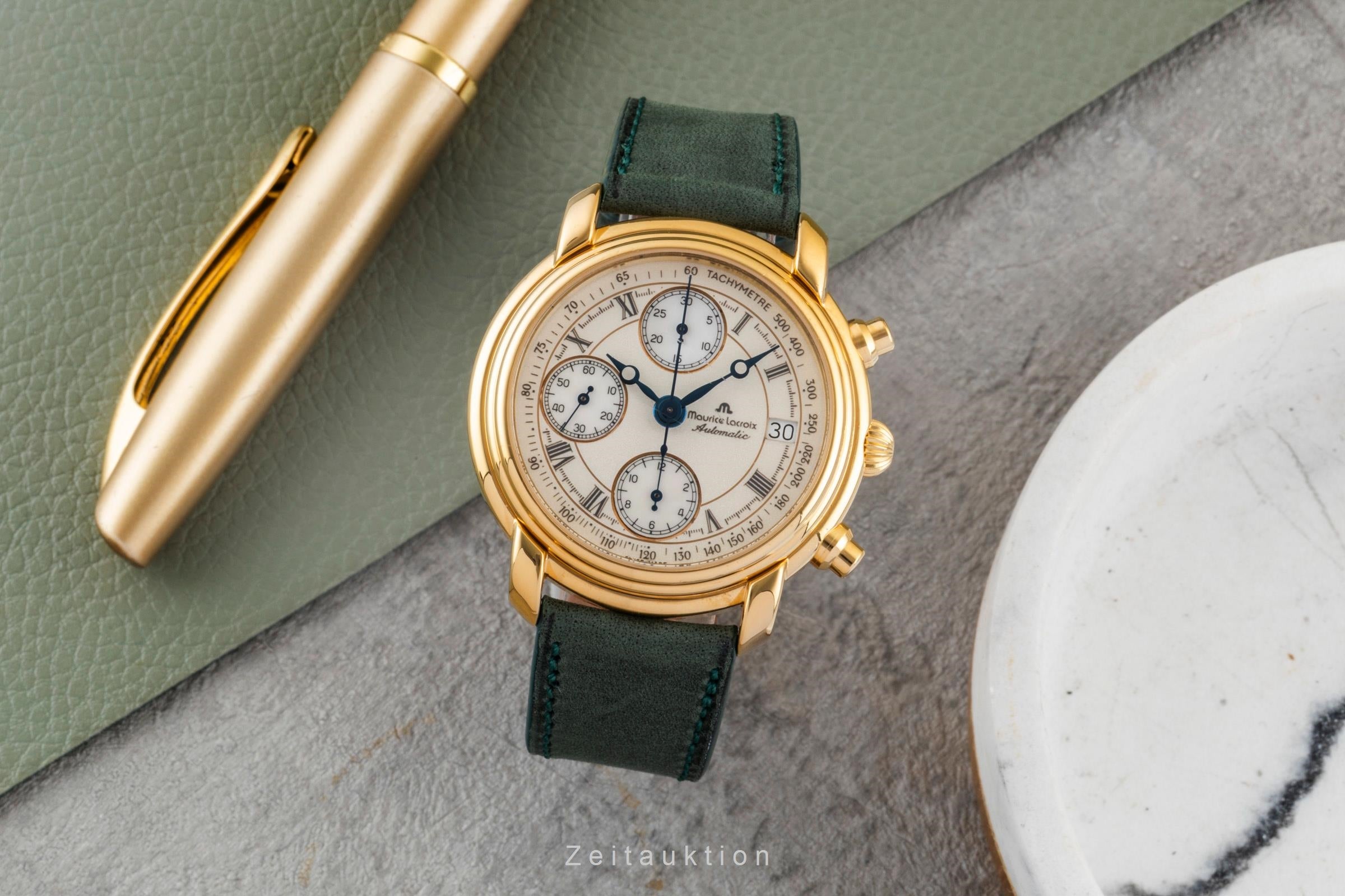 Maurice Lacroix Croneo chronograph gilt-brass automatic men's watch 03274-4311  [2600226]