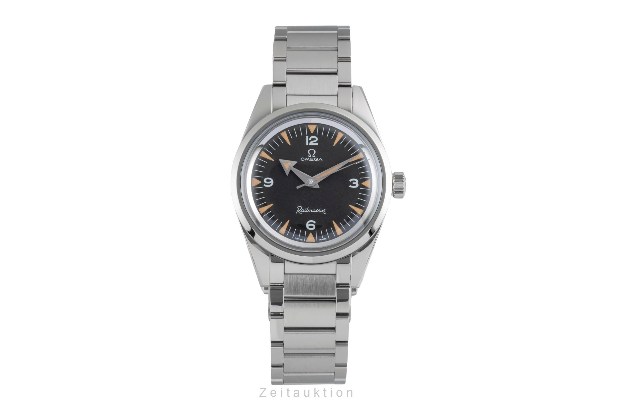 Omega Railmaster Stahl Automatik Herrenuhr Ref. 220.10.38.20.01.002 B&P 2019 [2600235]