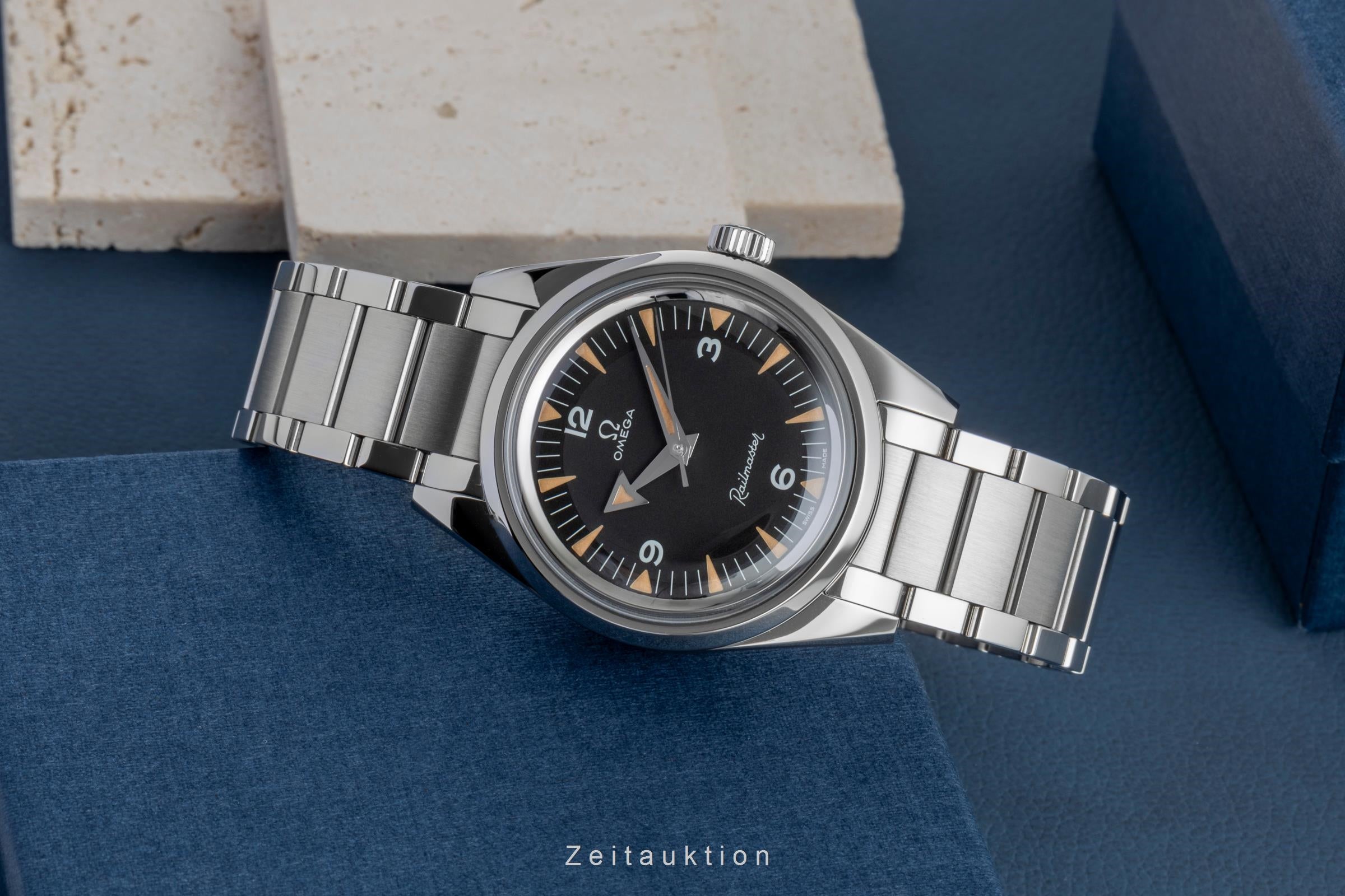 Omega Railmaster Stahl Automatik Herrenuhr Ref. 220.10.38.20.01.002 B&P 2019 [2600235]