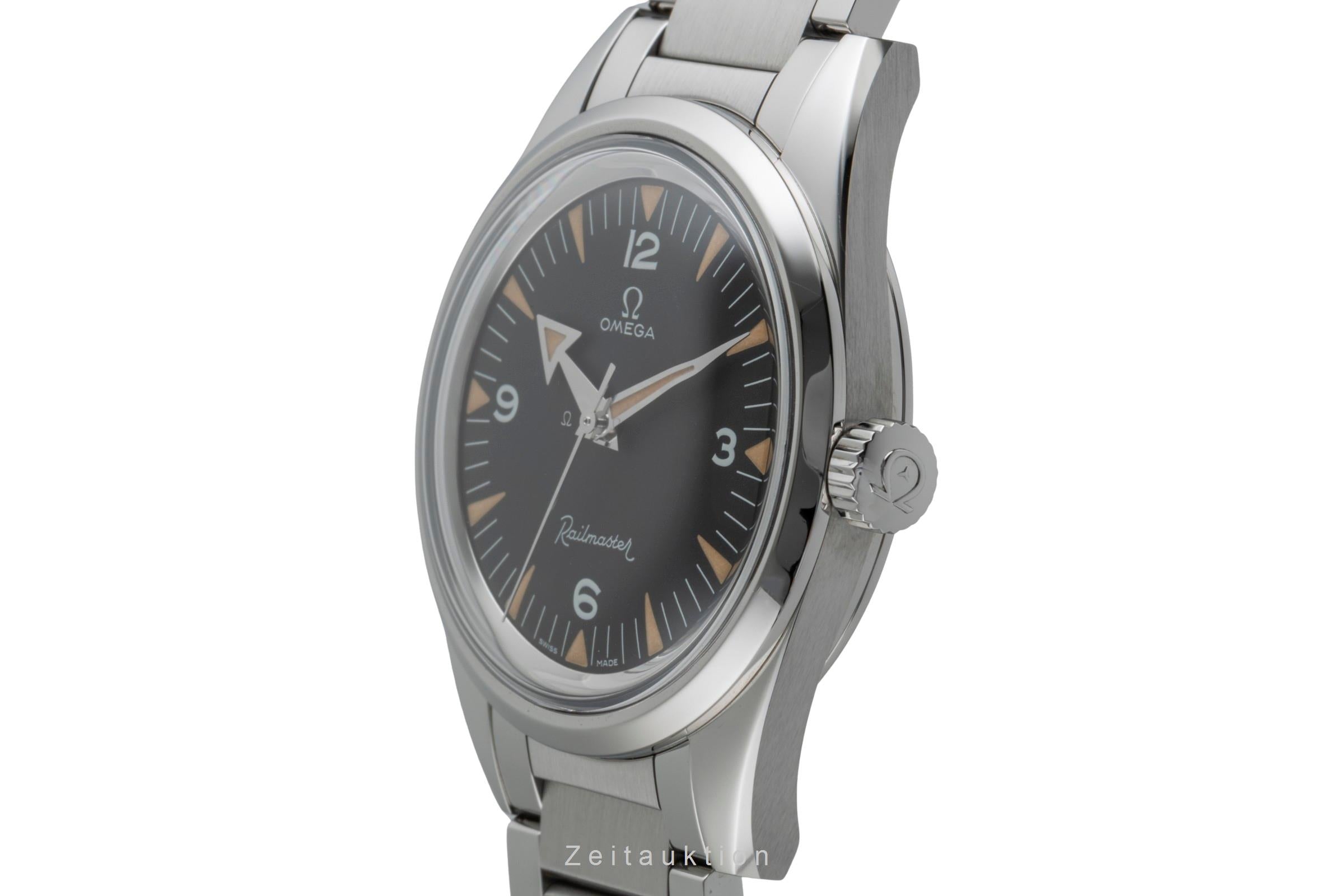 Omega Railmaster Stahl Automatik Herrenuhr Ref. 220.10.38.20.01.002 B&P 2019 [2600235]