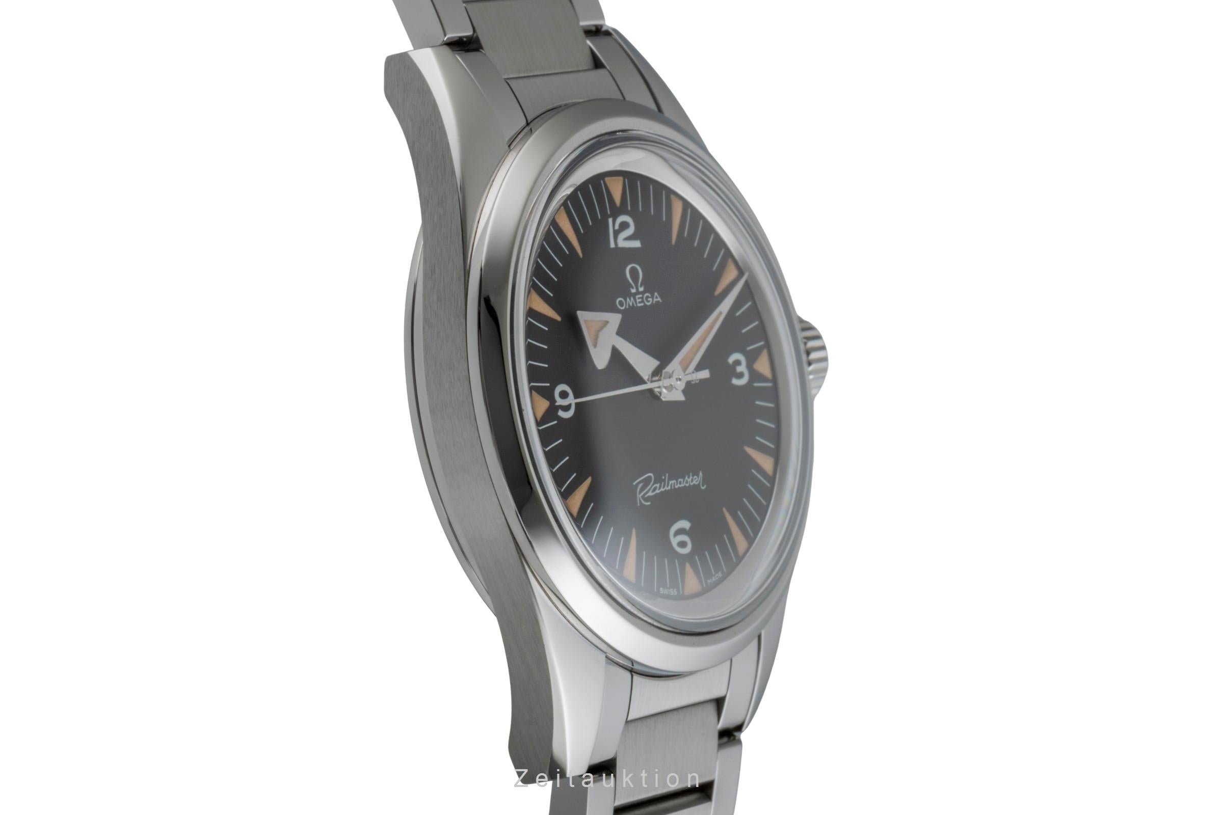 Omega Railmaster Stahl Automatik Herrenuhr Ref. 220.10.38.20.01.002 B&P 2019 [2600235]