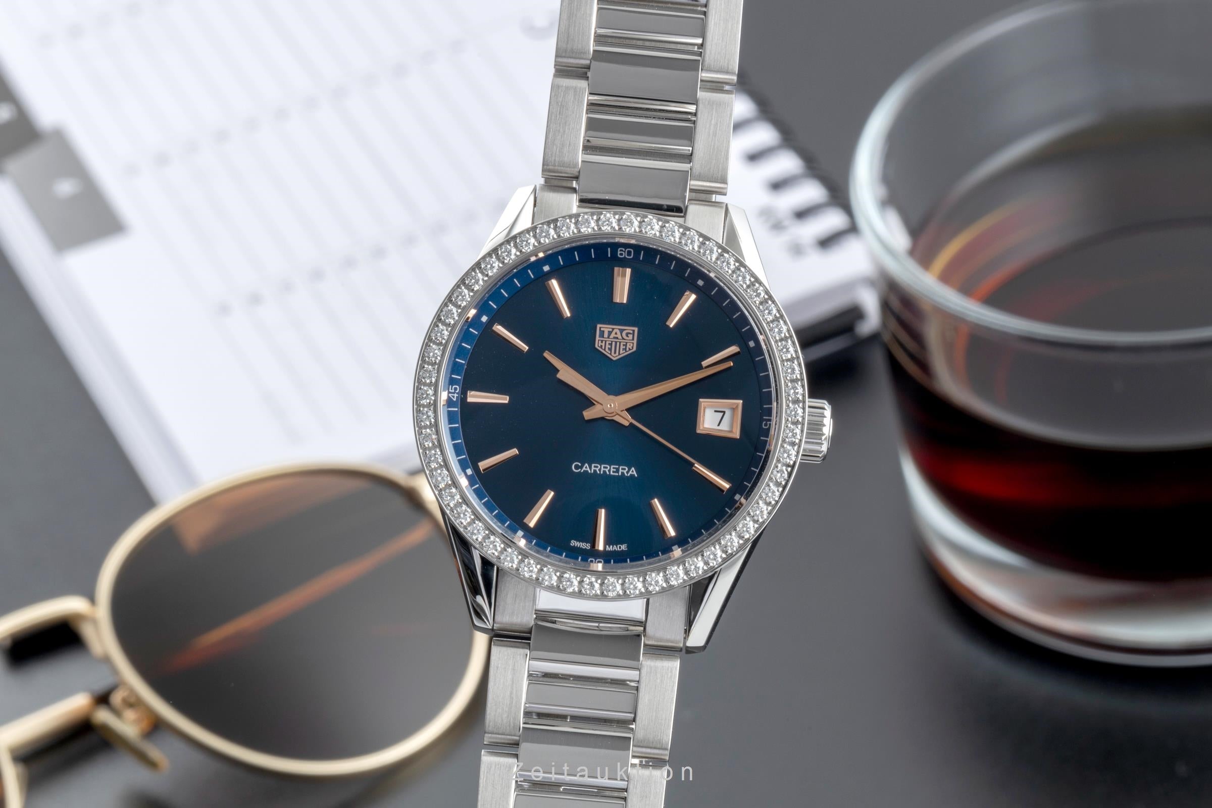 Tag Heuer Carrera Stahl Quarz Diamanten Ref. WBK1317.BA0652 B&P 2021 [2600257]