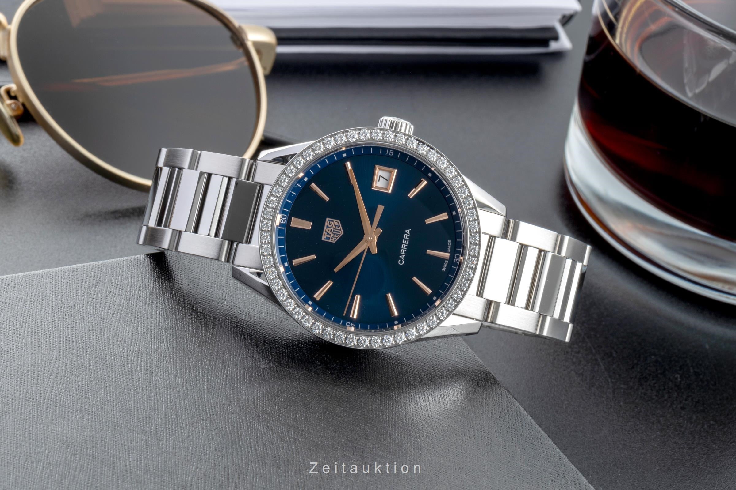 Tag Heuer Carrera Stahl Quarz Diamanten Ref. WBK1317.BA0652 B&P 2021 [2600257]