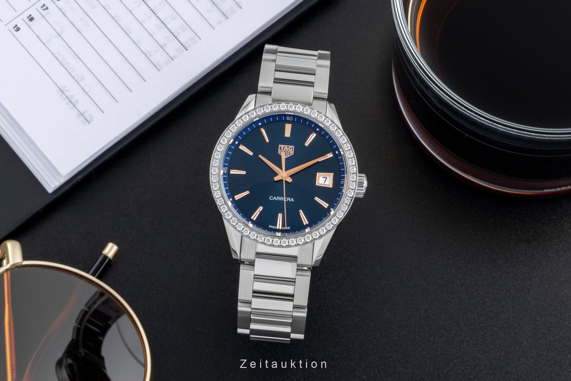 Tag Heuer Carrera Stahl Quarz Diamanten Ref. WBK1317.BA0652 B&P 2021 [2600257]