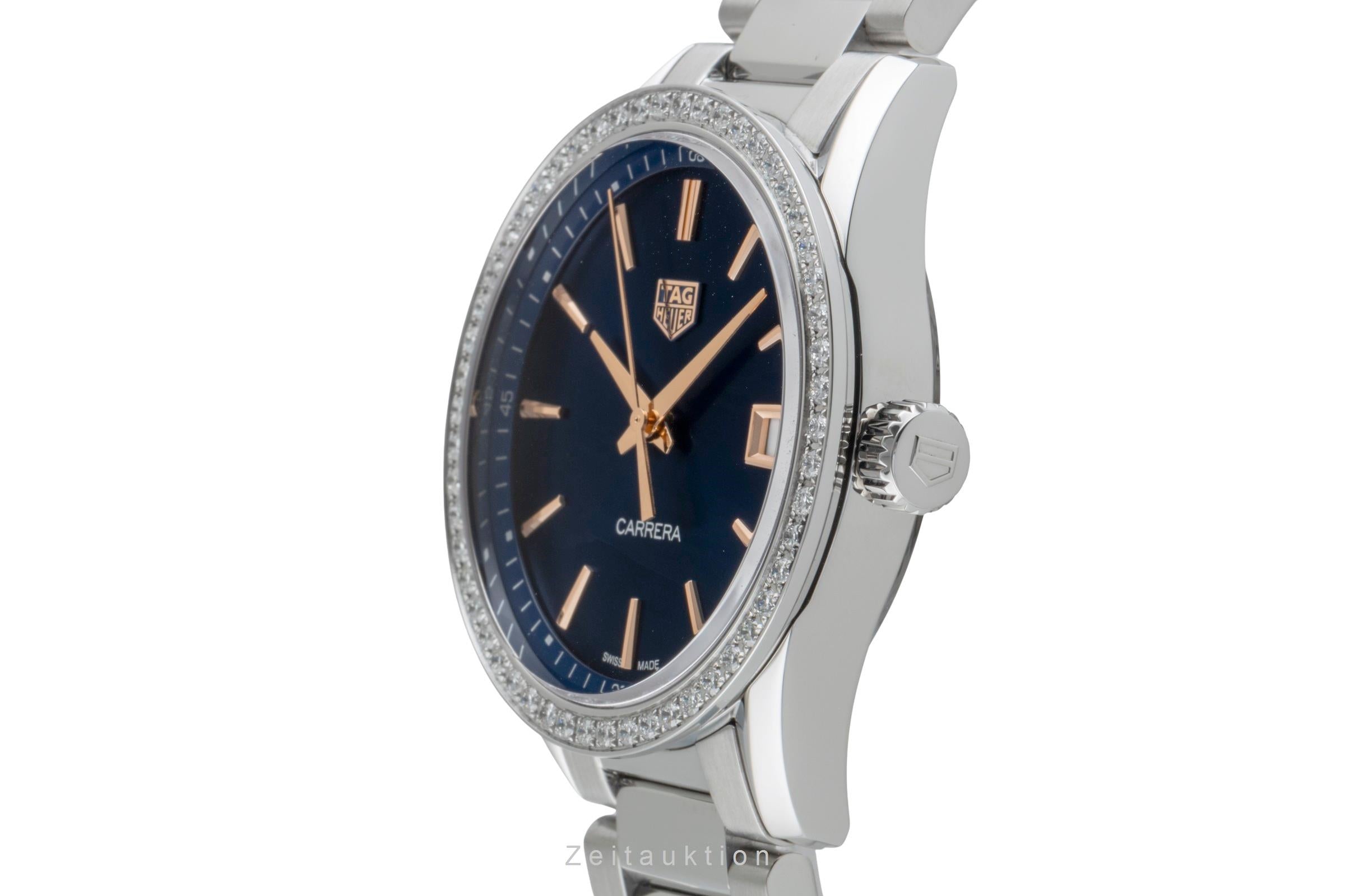 Tag Heuer Carrera Stahl Quarz Diamanten Ref. WBK1317.BA0652 B&P 2021 [2600257]