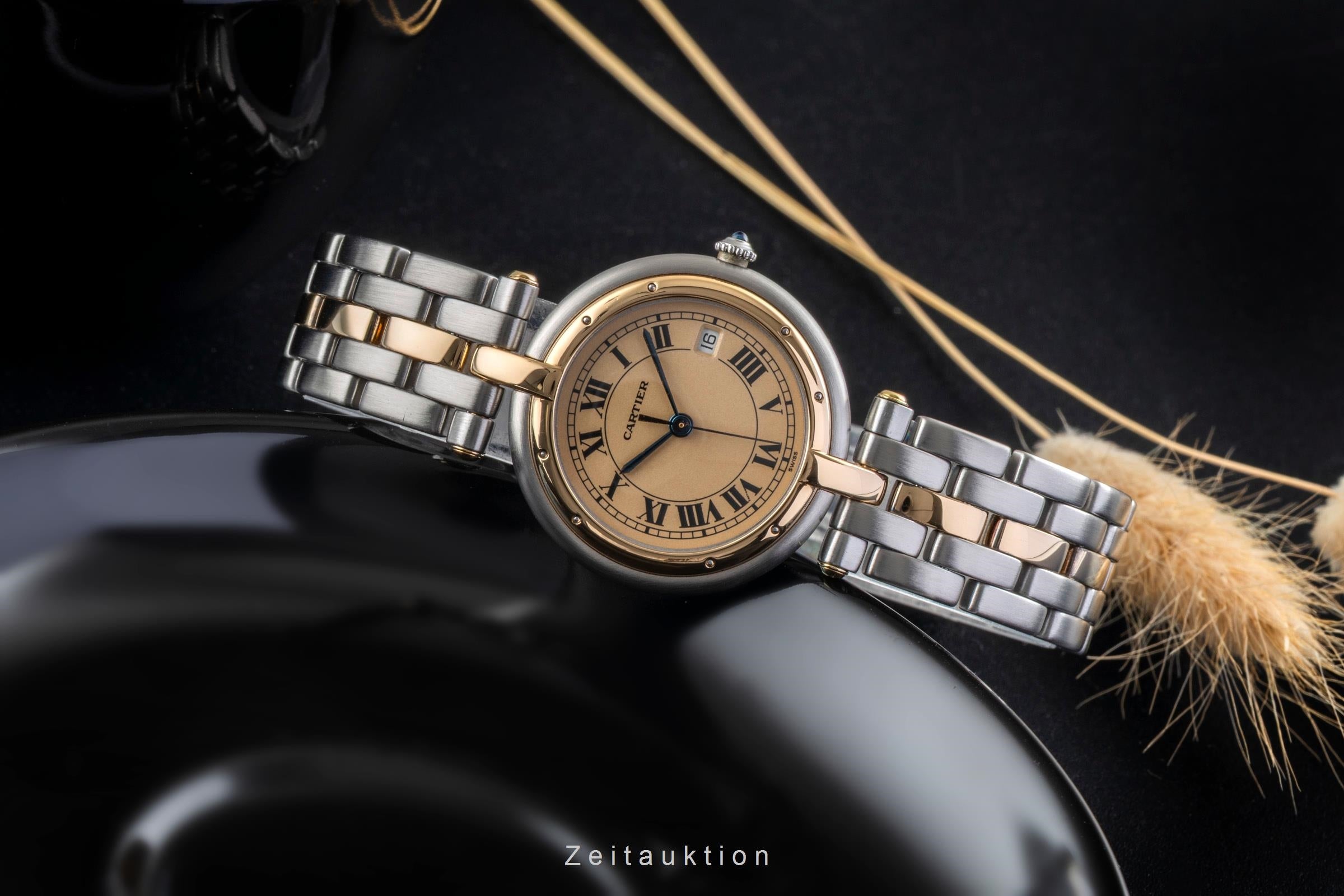 Cartier Panthere acero / oro cuarzo reloj para damas  183964  [2600266]