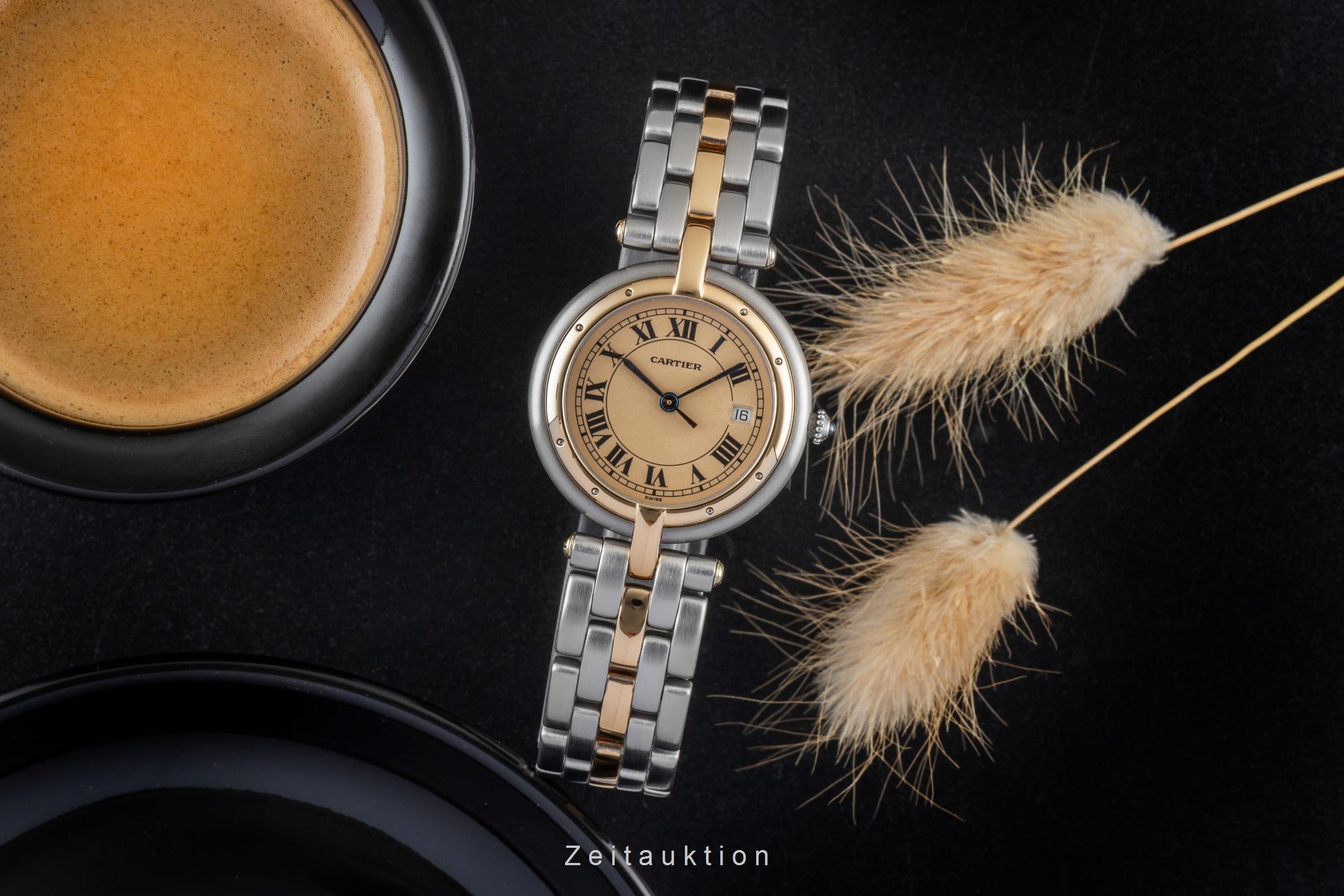 Cartier Panthere acero / oro cuarzo reloj para damas  183964  [2600266]