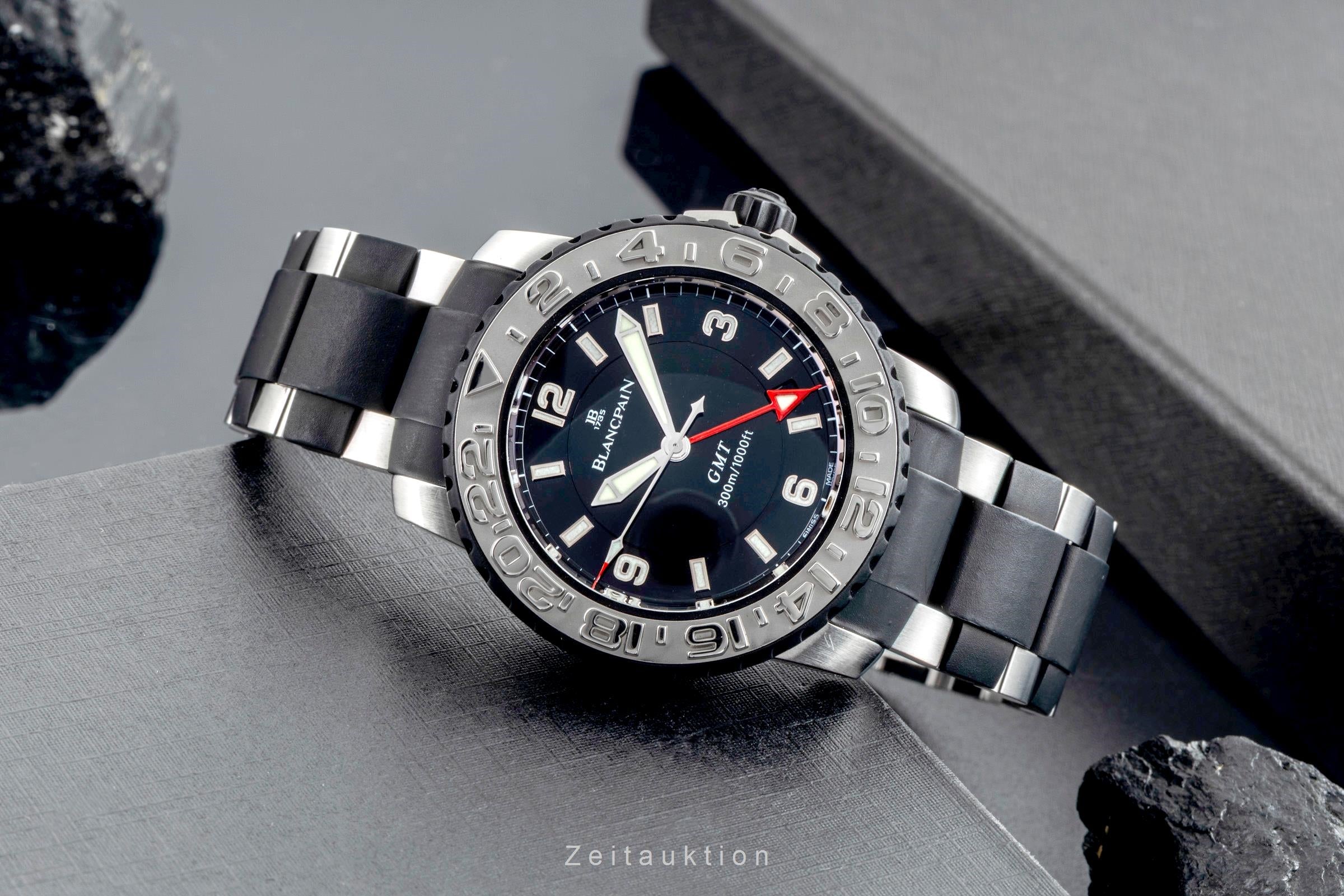 Blancpain Fifty Fathoms acier / caoutchouc automatique montre pour hommes 2250-6530-66  [2600271]