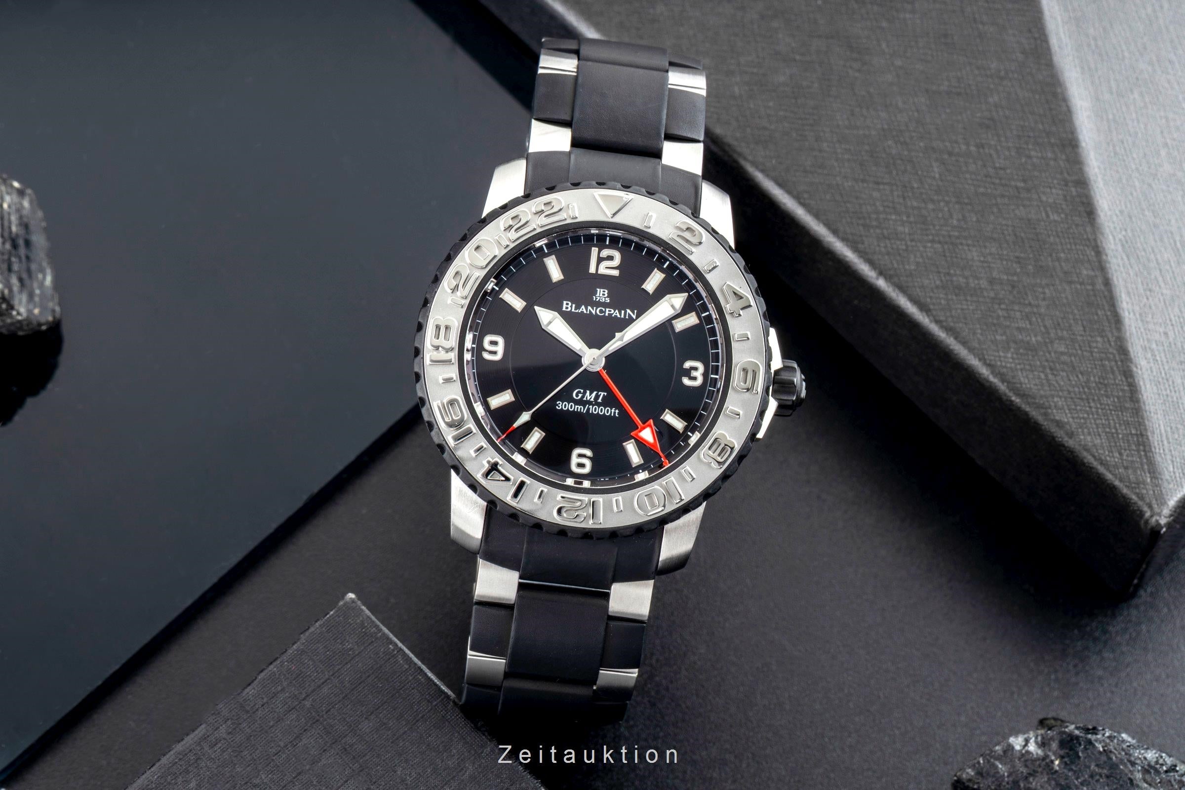 Blancpain Fifty Fathoms acier / caoutchouc automatique montre pour hommes 2250-6530-66  [2600271]