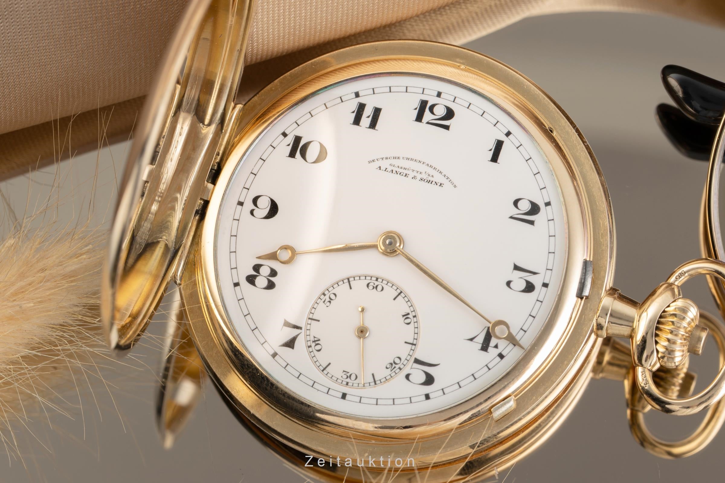 A. Lange & Söhne ALS Taschenuhr 14 ct yellow gold manual winding
